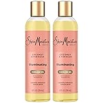 SheaMoisture Massage Oil, Illuminating Coconut & Hibiscus 2-Pack - Glow Up Essentials, 8 Oz Ea