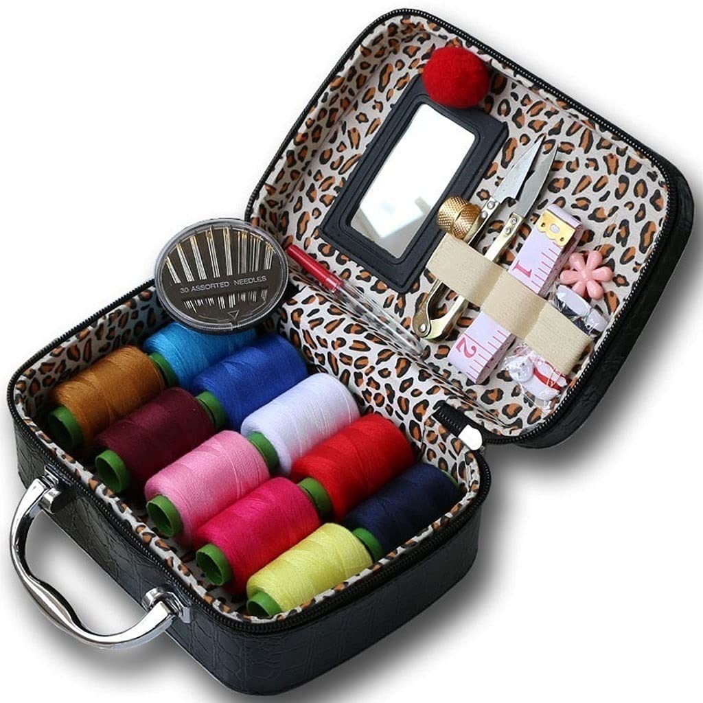 ASDFGH Nadeldrahtbox für den Haushalt, Hochzeit, Retro, tragbar, manuell, Nadelbox für Zuhause, Hand, Mehrfarbig, optional (Farbe: Rot, Größe: Mcode) (Rot Mcode)