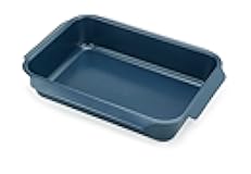 Joseph Joseph Nest Bakeware and Roasting Pan, Carbon Steel Baking Pan with Non-Stick Coating, Easy-Pull Handles, Organized Kitchen Storage, Large, Blue