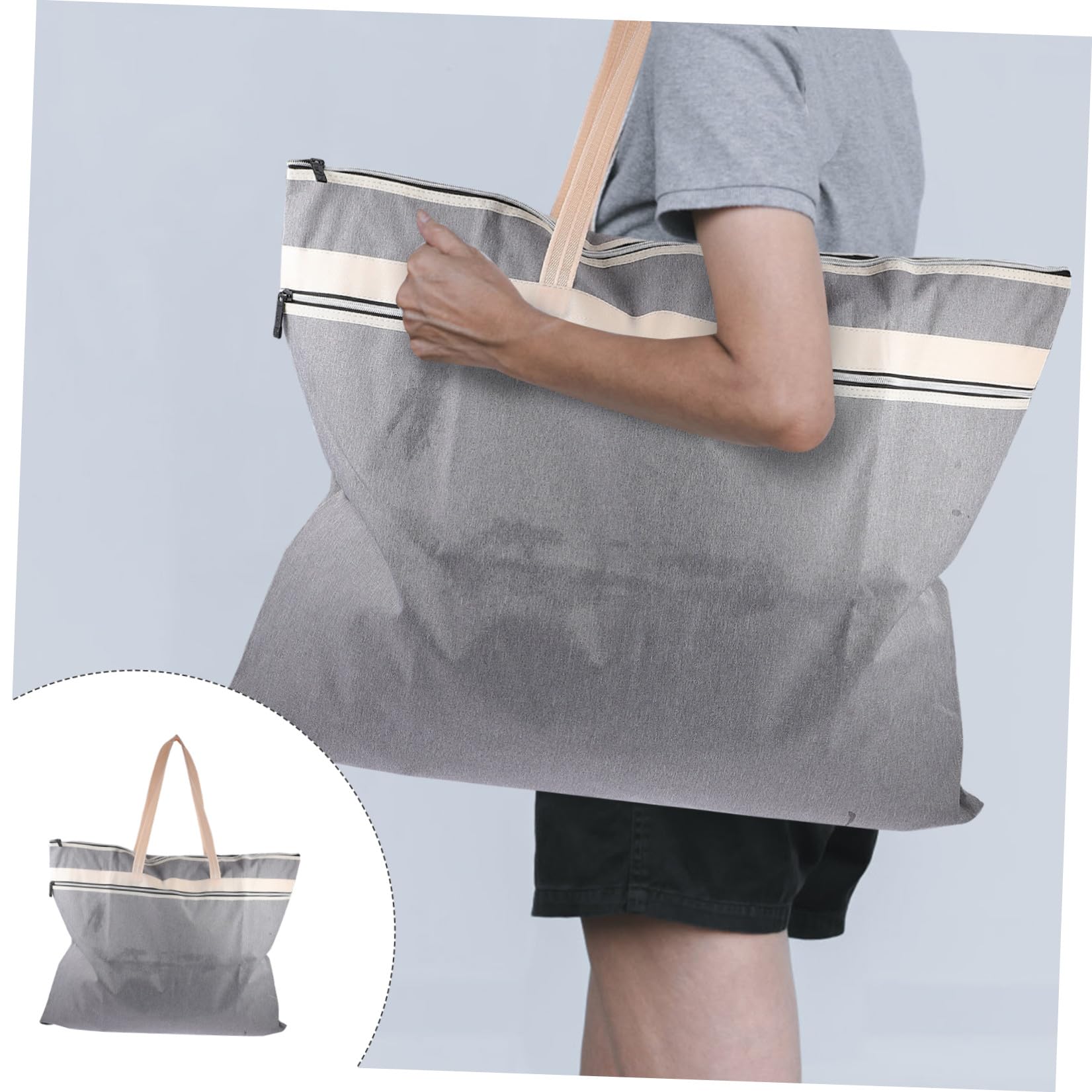 Holibanna 2Pezzi Borsa Multi per Archiviazione Documenti per Ufficio e Arte con Cerniera e Tasca Laterale Capacità e Maniglie