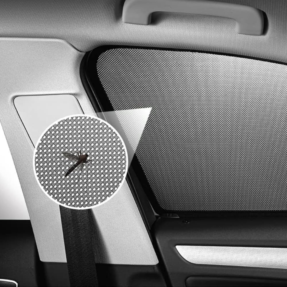 Sonnenschutz Auto für Volvo V40 V60 (2010–2018), Mesh UV Schutz Sonnenschutz, Privatsphäre und Wärmeisolierung für Reisen Camping,E/6pcs Side+Rear