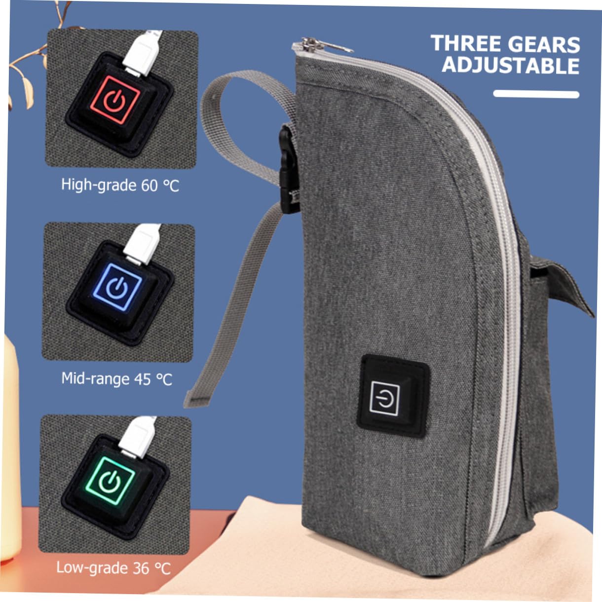 Borsa Termica Biberon Portatile per Viaggio e Cameretta | Oxford Cloth, Chiusura Zip, Formato Leggero da Trasporto, Uso Pratico per Ragazzo Ragazza