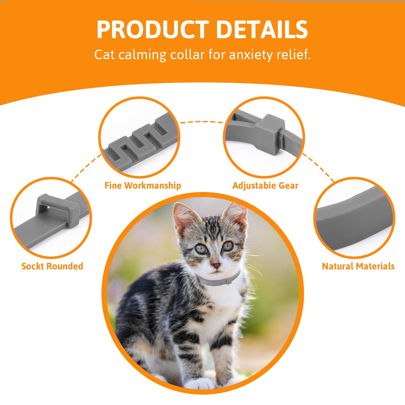Forniture Regolabili E Durevoli,Collare Calmante Per Gatti Forniture Regolabili E Durevoli,Collare Calmante Per Gatti