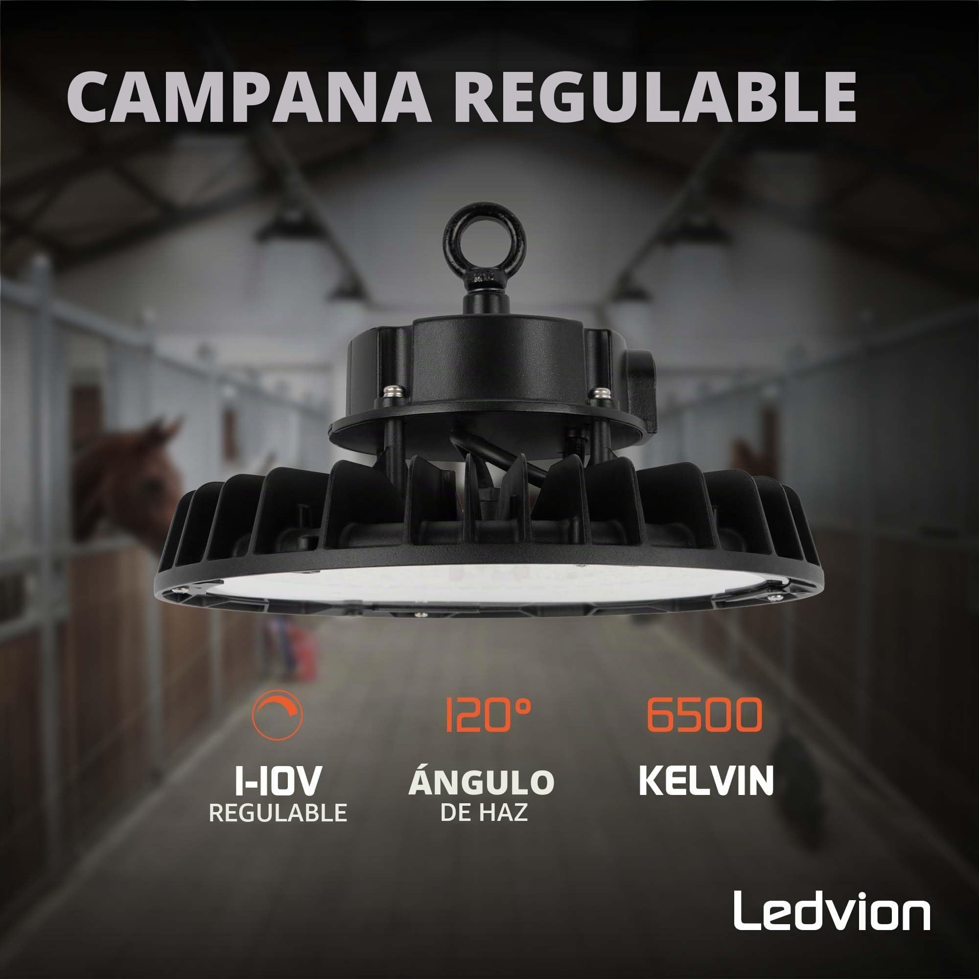 Ledvion Lámpara de Alta Bahía IP65 200-160-120W 175 lm 6500K 175lm