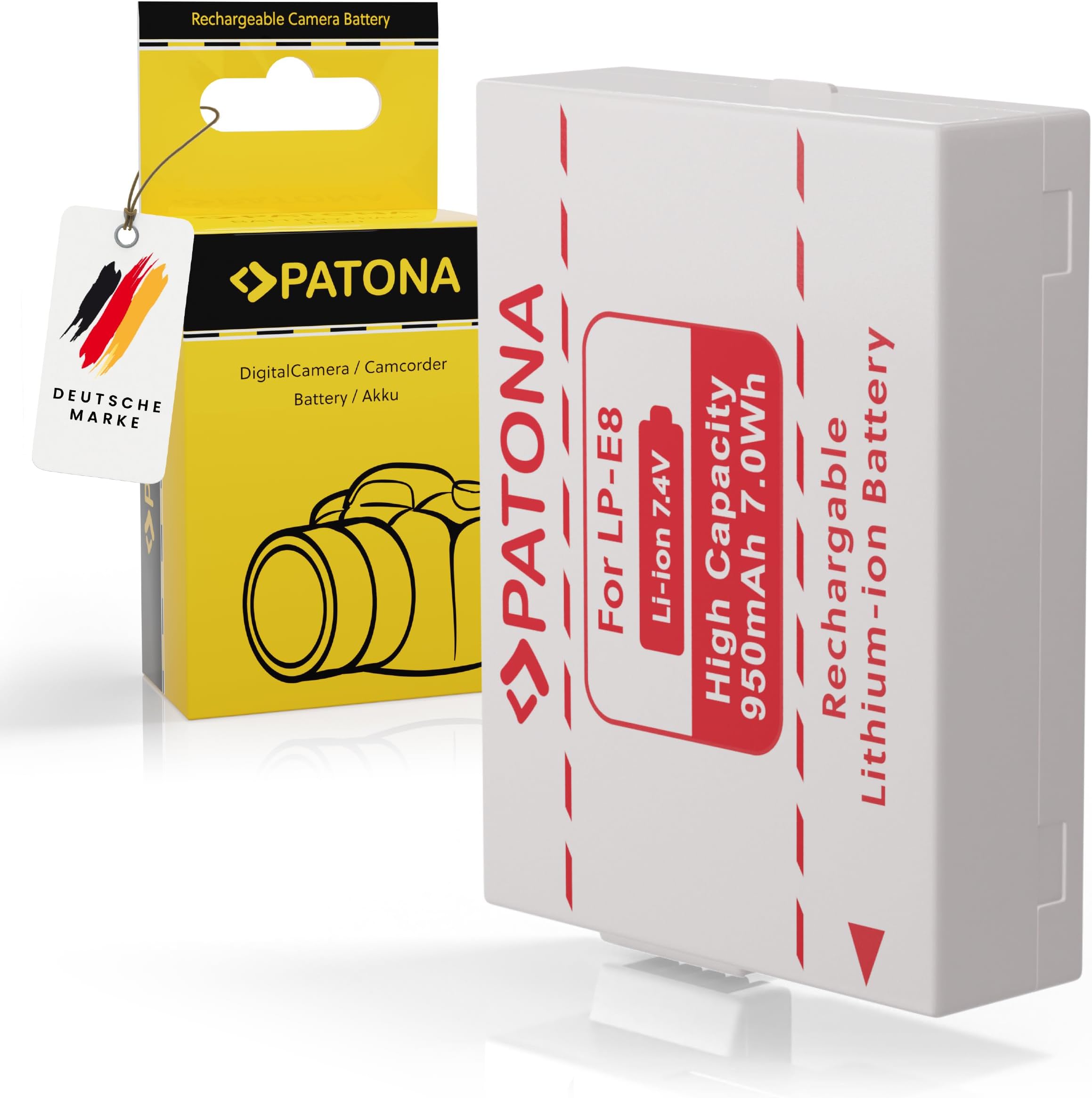 Fosmon (2 Pack Canon LPE8 (7.4V / 2000mAh) Remplacement Batterie Pack