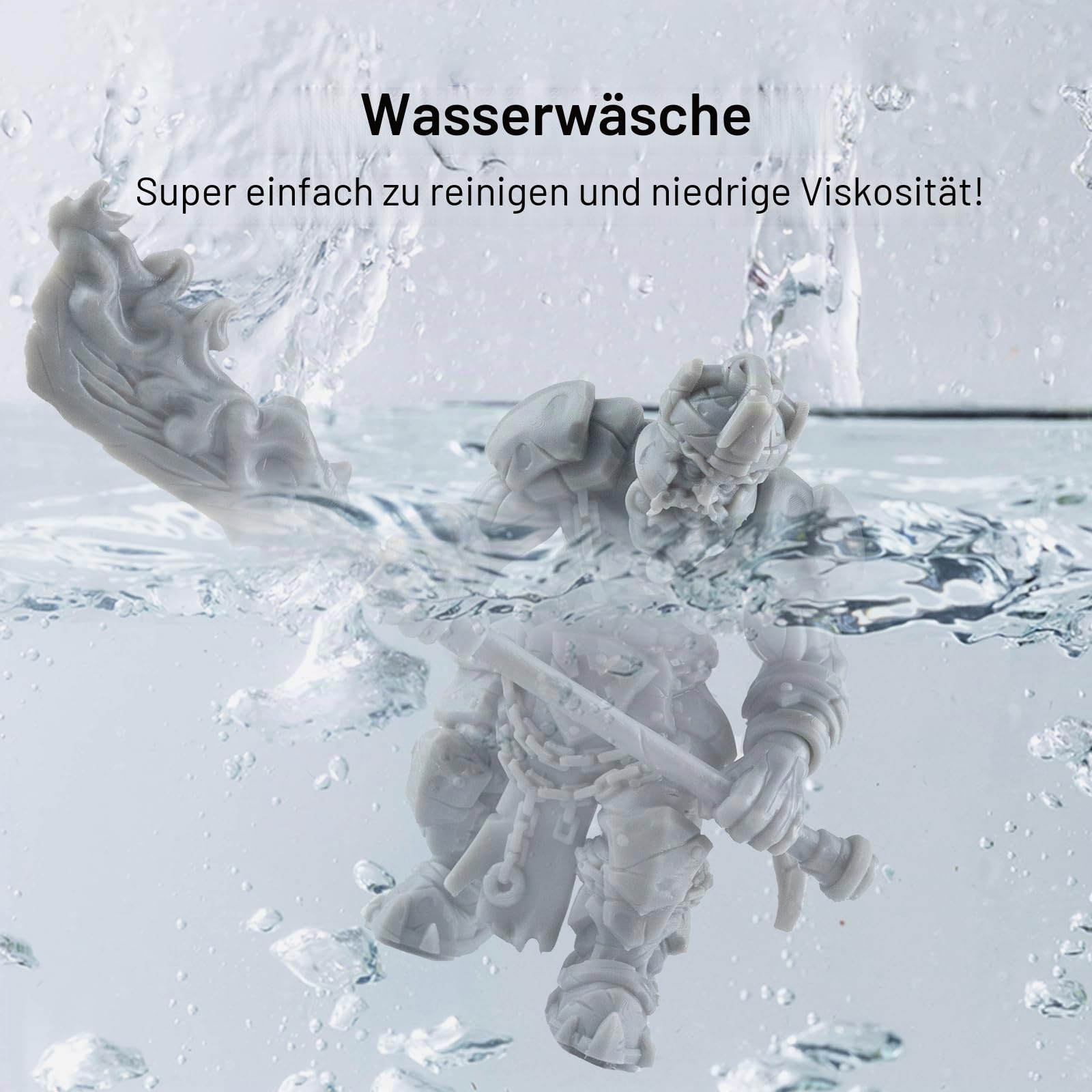 Siraya Tech Simple Grey V2 Wasserwaschbares 3D-Druckharz, Einfach zu Drucken und Geruchsarm für SLA, DLP, MSLA 3D-Drucker (Grau V2, 1 kg)