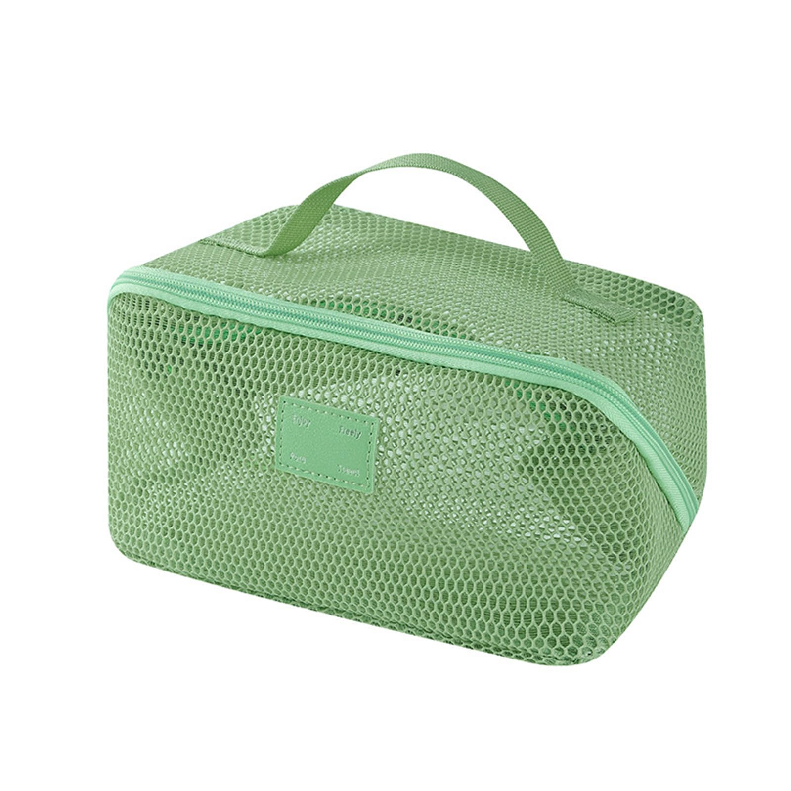 Xjdzineq Meshes Travel Toiletry Bag with Multiple Compartments Spacious Storage Container for Makeup Skincare Breathable Meshes Storage Pouches