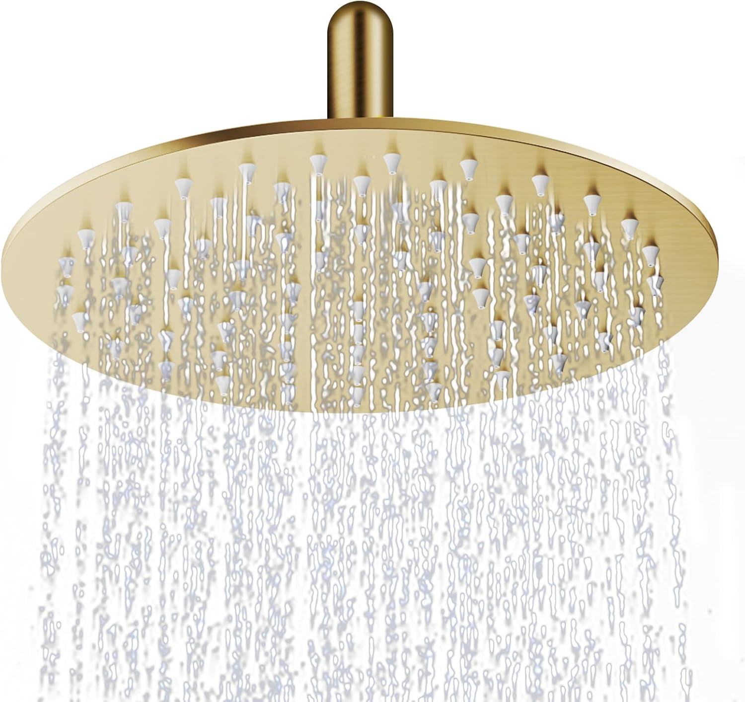 AULEEND Rain Shower Head Round Shower Head, High Flow Stainless Steel