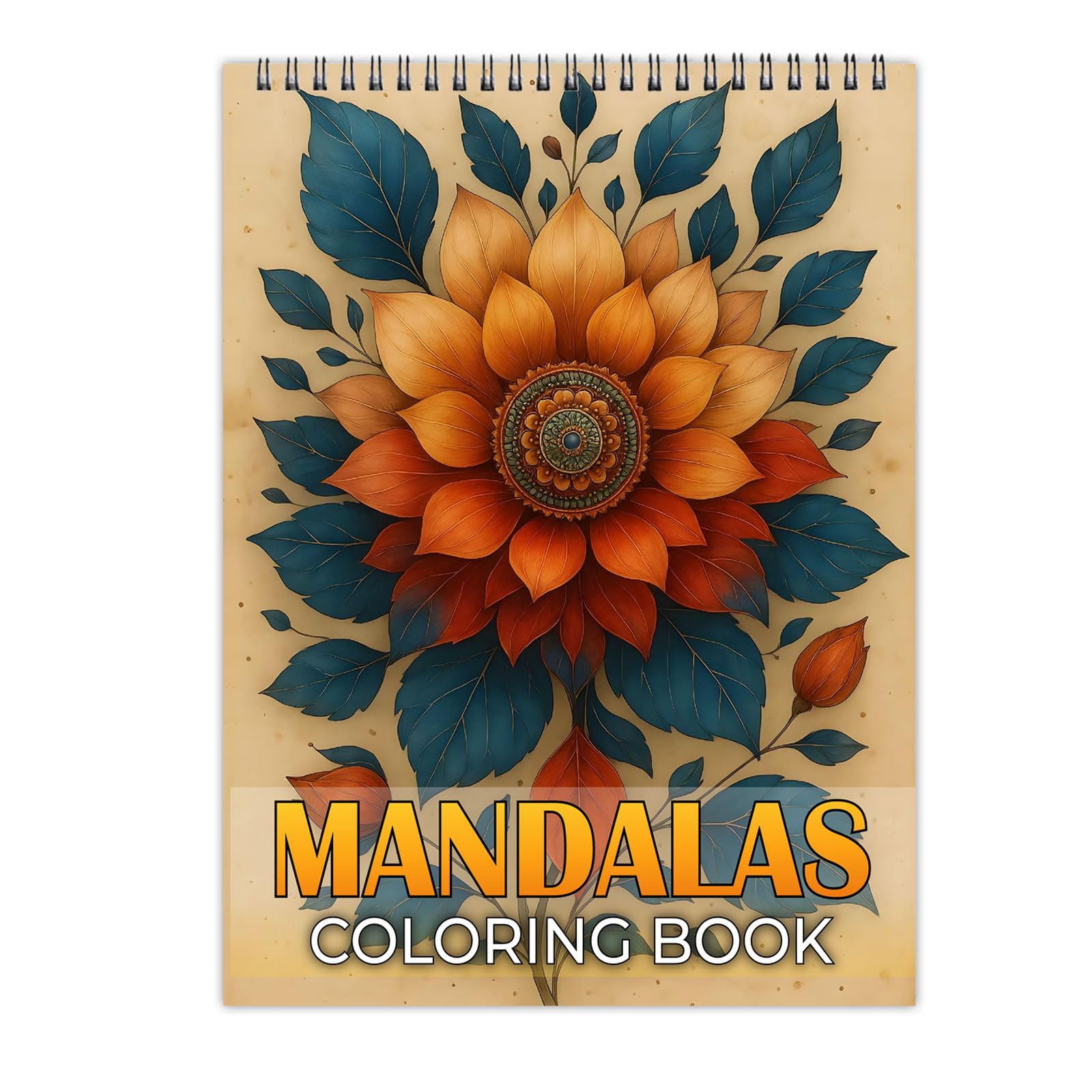 Pobuu Mandalas Colouring Books for Adults,30 Mandala Pattern for Relaxation, Adults Colouring Book Spiral Bound,Relaxing Colouring Books for Women