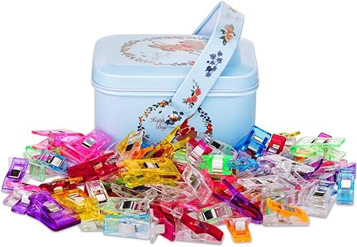 Clips de acolchado y clips de tela de costura paquete de 100 80 clips de edredón pequeños 20 medios perfectos para coser y manualidades trabajo de