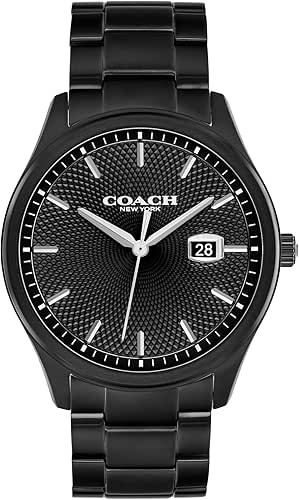 COACH Men's Oliver 3H Quartz Watch, 41mm Case Size, Stainless