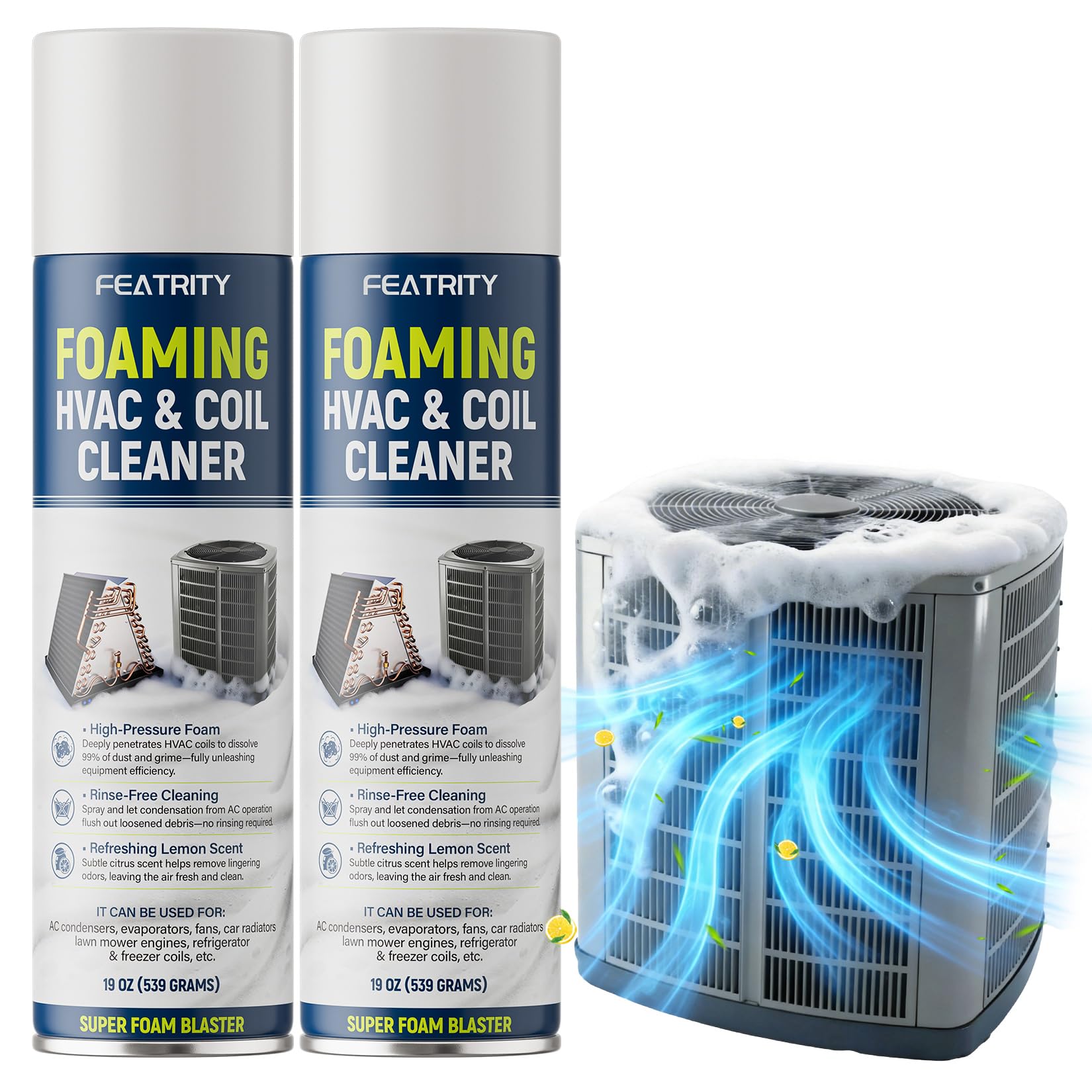 Foaming AC Coil Cleaner 38oz for Evaporators and Condensers
