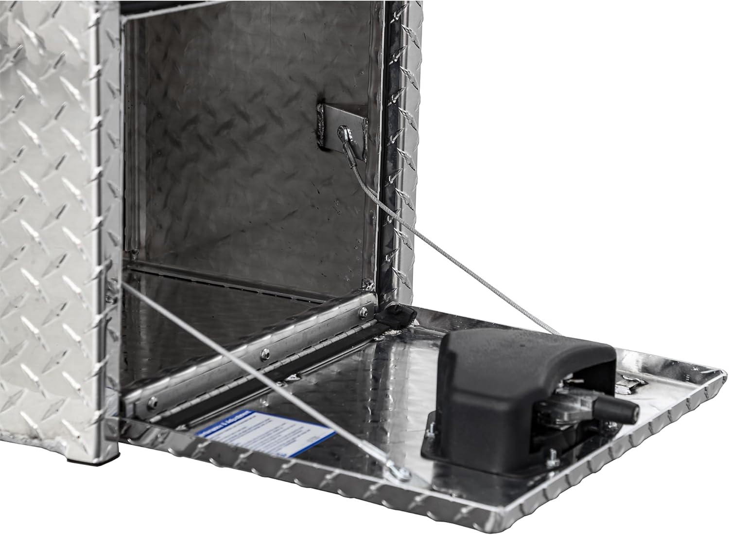 Buyers Products 1705163, 14x12x18" Diamond Tread Aluminum Underbody Truck Box With Slanted Back