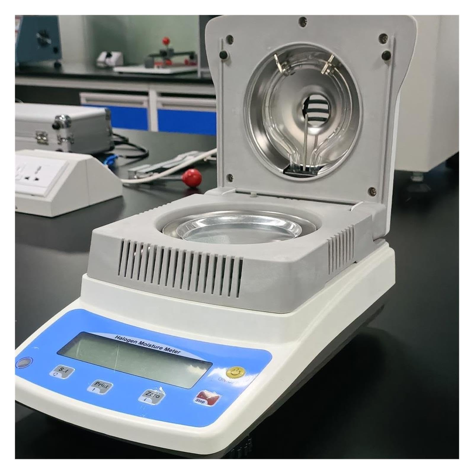 Analizzatore Di Umidità Alogeno Ad Alta Precisione Da Laboratorio Digitale Tester Del Contenuto Acqua Per Chicchi Caffè In Grani Plastica Alimentare(50A)