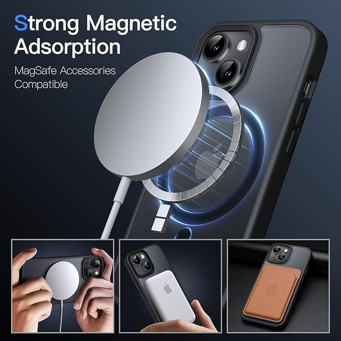 JETech Magnetic Case for iPhone 13 Mini Phone Cover Black