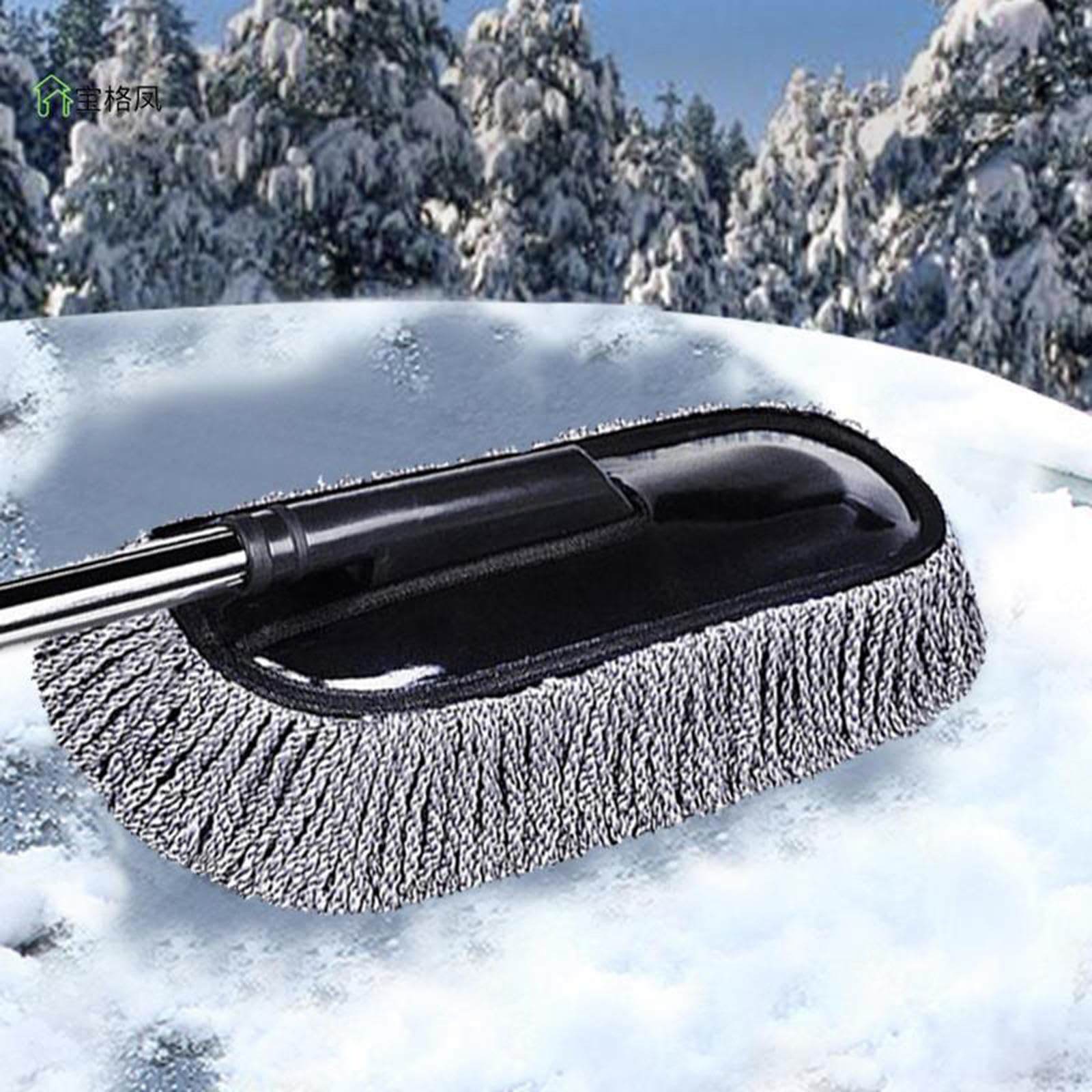 VIDECOR Plumeau Extérieur de Voiture en Microfibre Douce, Plumeau Polyvalent sans Rayures avec Poignée Extensible pour Voiture, Camion, SUV, Camping-Car et Moto,A