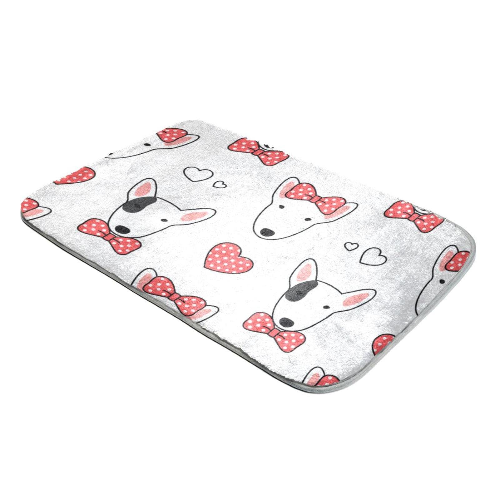 Tapis fausse fourrure Bull Terrier de qualité premium à poils longs