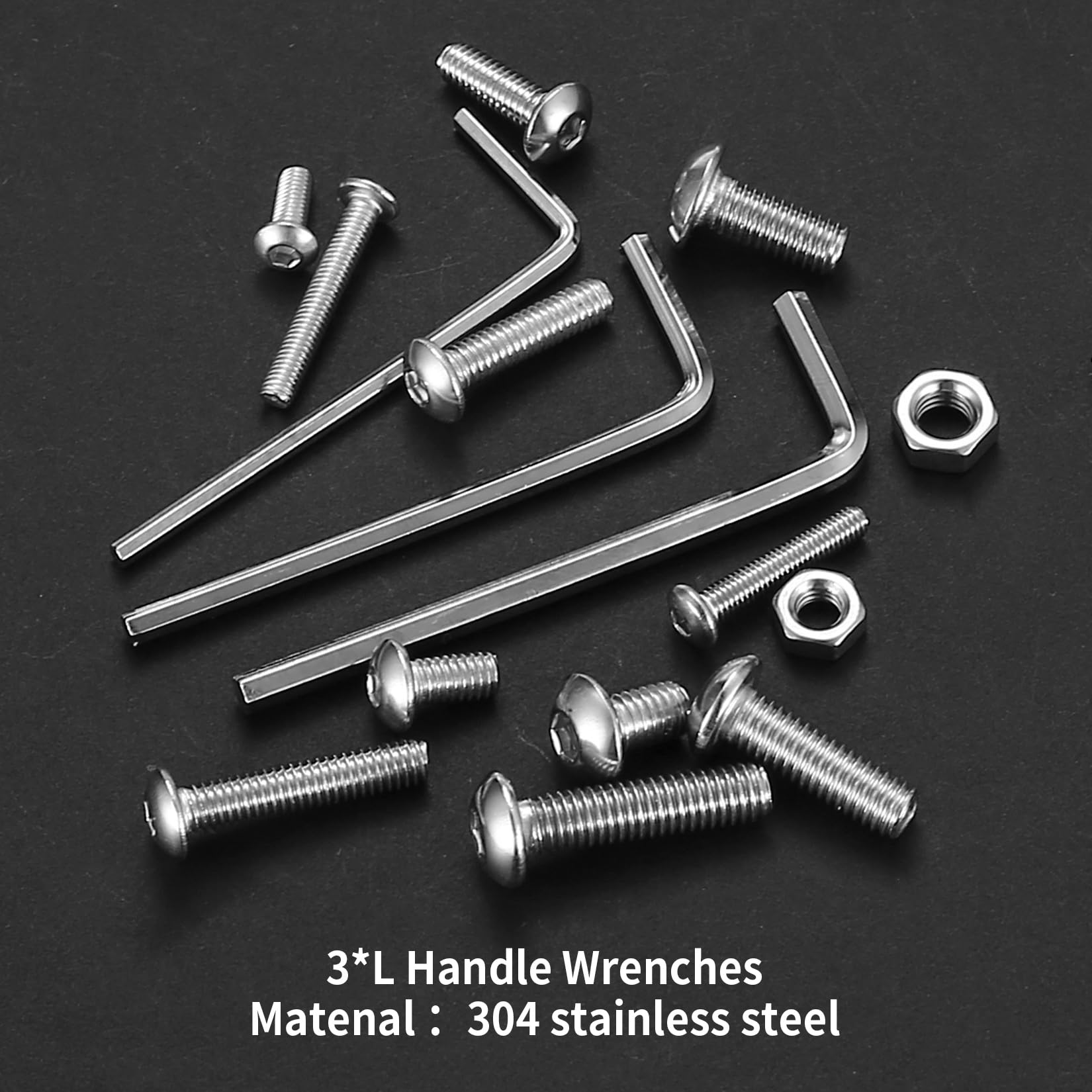 Set 528 Pezzi Viti E Dadi M3 M4 M5 In Acciaio Inox - Testa Bombata Ed Esagonale - Foto 10