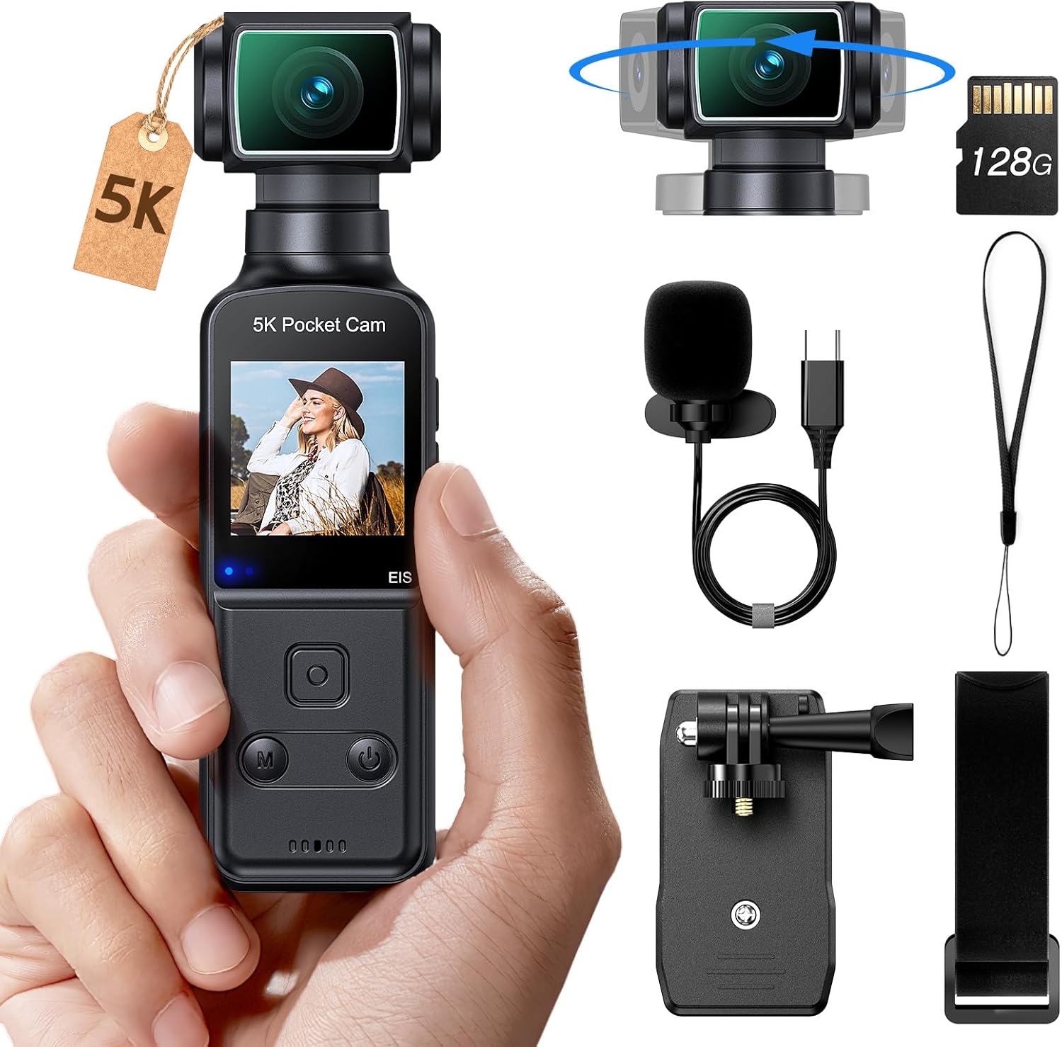 BOBLOV 5K Body Camera with Microphone