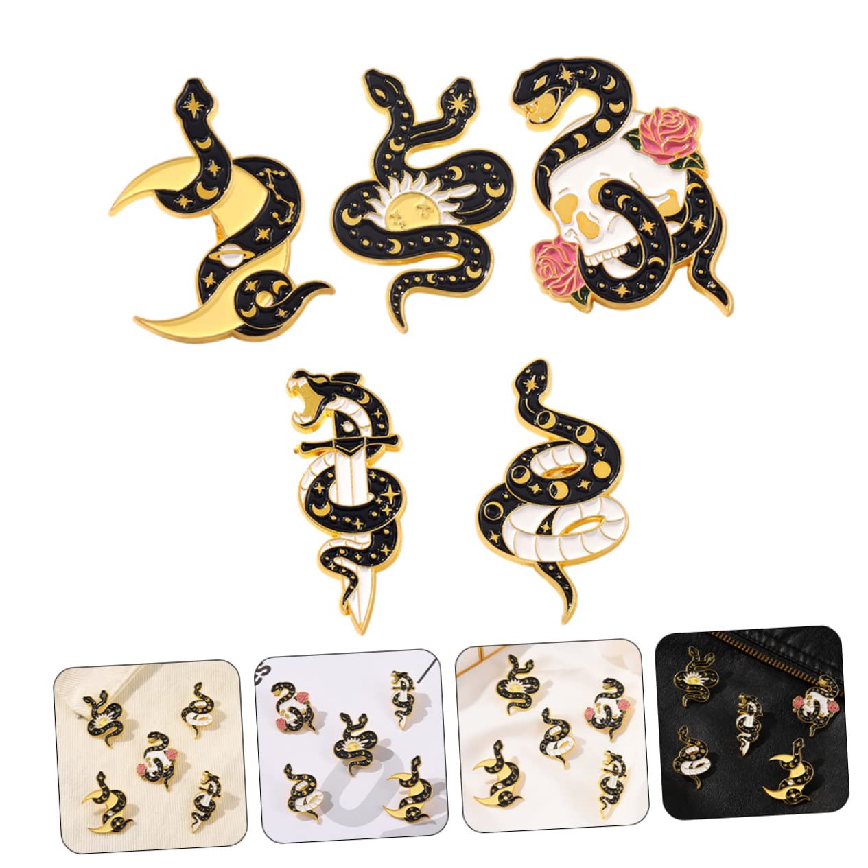 Brosche Boutonniere Pins Anstecknadel Für Schlangenkleidung Zubehör Stift Anhänger Hochzeitslaken Diehochzei Kleidungsverzierung Anzug Reversnadel Legierung