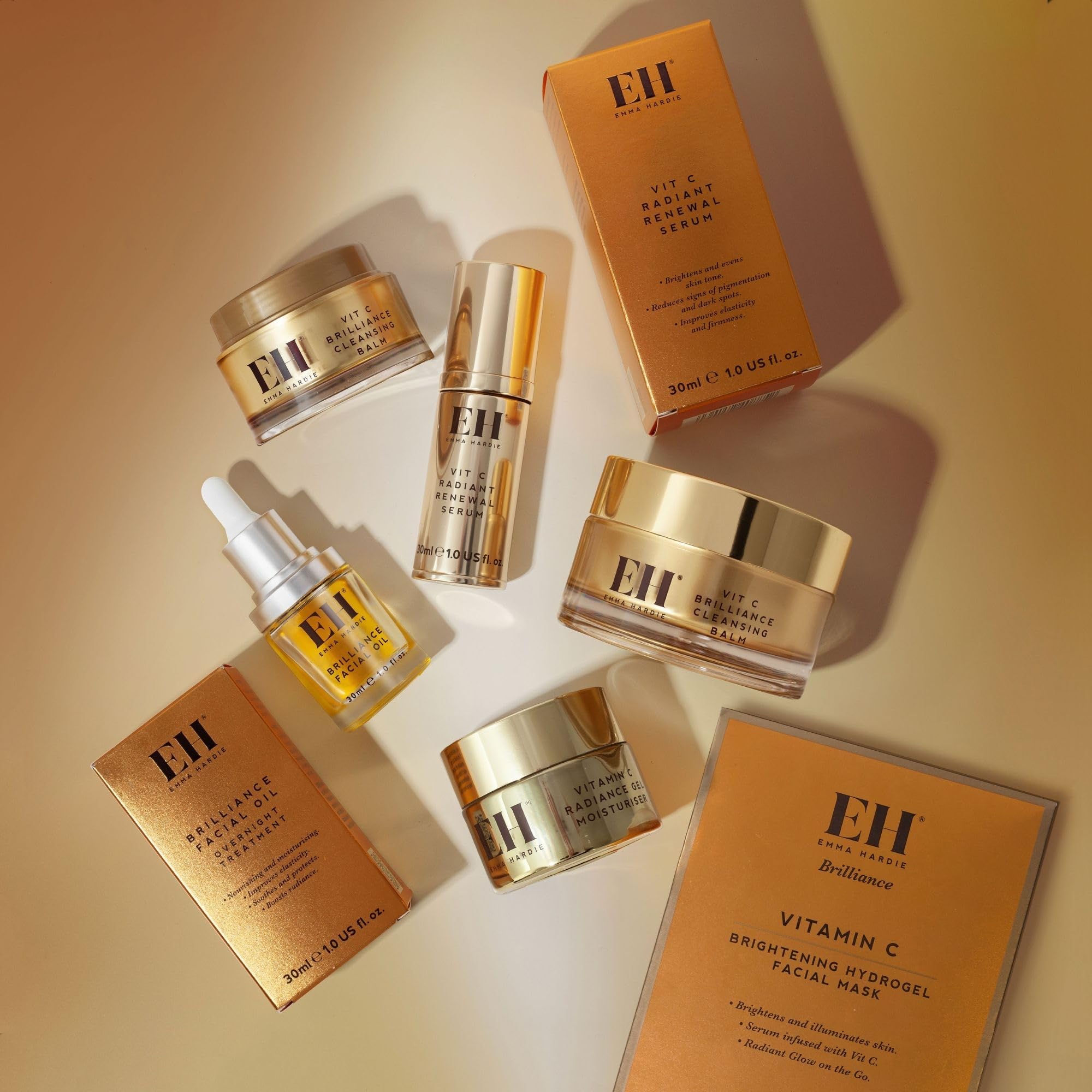 Emma Hardie Balsamo detergente alla vitamina C Brilliance (100 g), detergente illuminante e illuminante con vitamina C, olio di semi di mirtillo rosso e vitamina E, deterge profondamente, idrata e