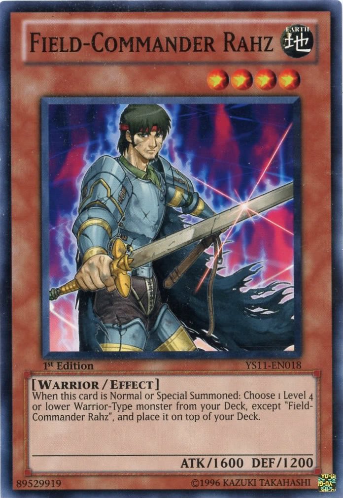 Amazon.com: Yu-Gi-Oh! - Field-Commander Rahz (YS11-EN018) - Starter Deck:  Dawn of The Xyz - 1st Edition