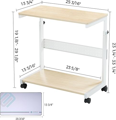 Miniatura 7 de EUREKA ERGONOMIC Soporte de PC Carrito de Computadora, Soporte de Torre Ajustable en Altura de 2 Niveles Adecuado para Caja ATX, Impresora, Carrito