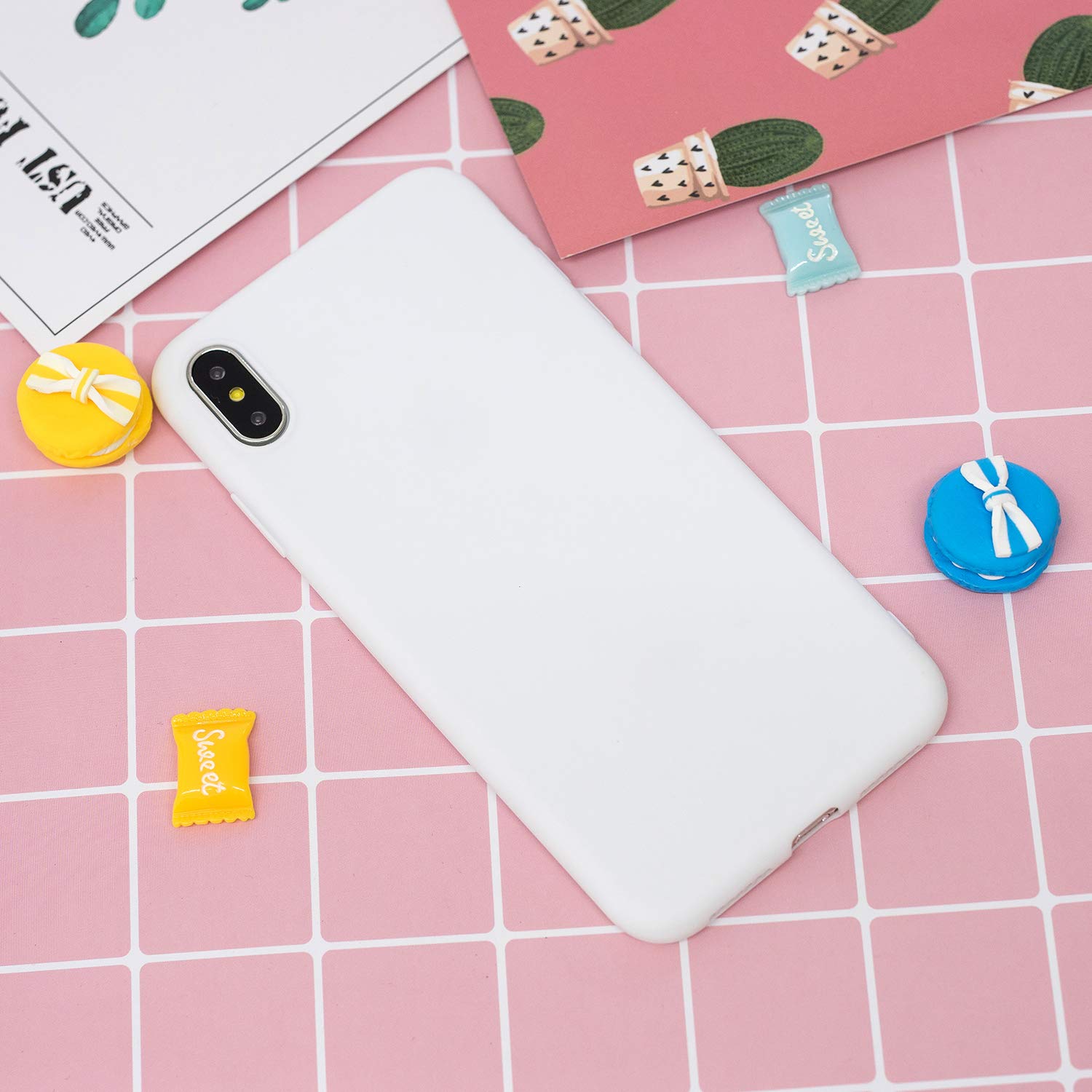 Cuzz Custodia Per Huawei Mate 20 Lite + Pellicola Vetro Temperato – Cover Morbida In Silicone TPU, Bianco, Protezione 360° - 5