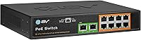 Vista 1 de BV -Tech 8 puertos Gigabit PoE+ con 2 Enthernet Uplink, 130W, 802.3af/at POE-SW802G