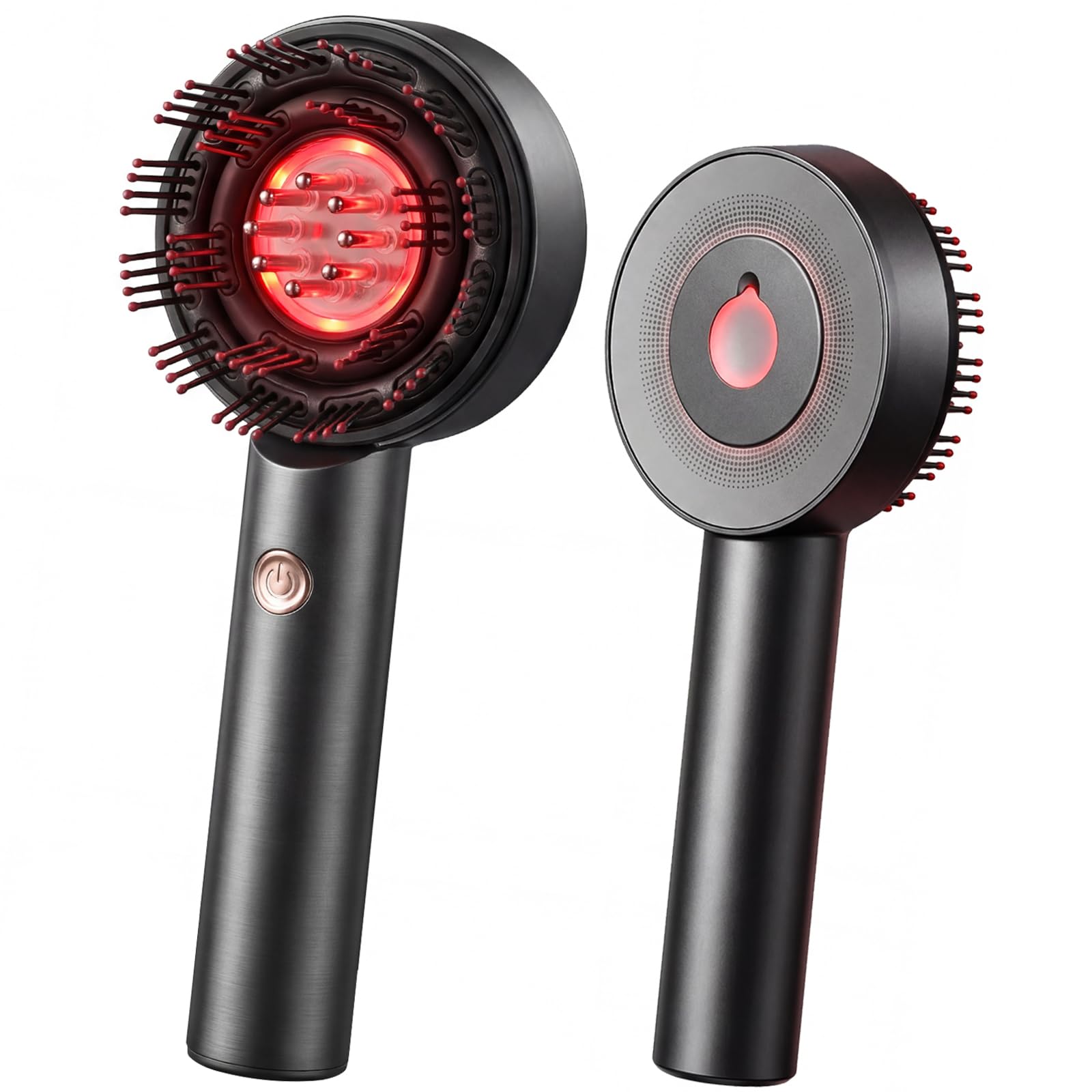 3 in 1 Scalp Massager with Oil Applicator, Cordless Portable Brush for Men Women, Adjustable Speed, Relaxing Red LED Mode, IPX6 Waterproof, Massage Comb