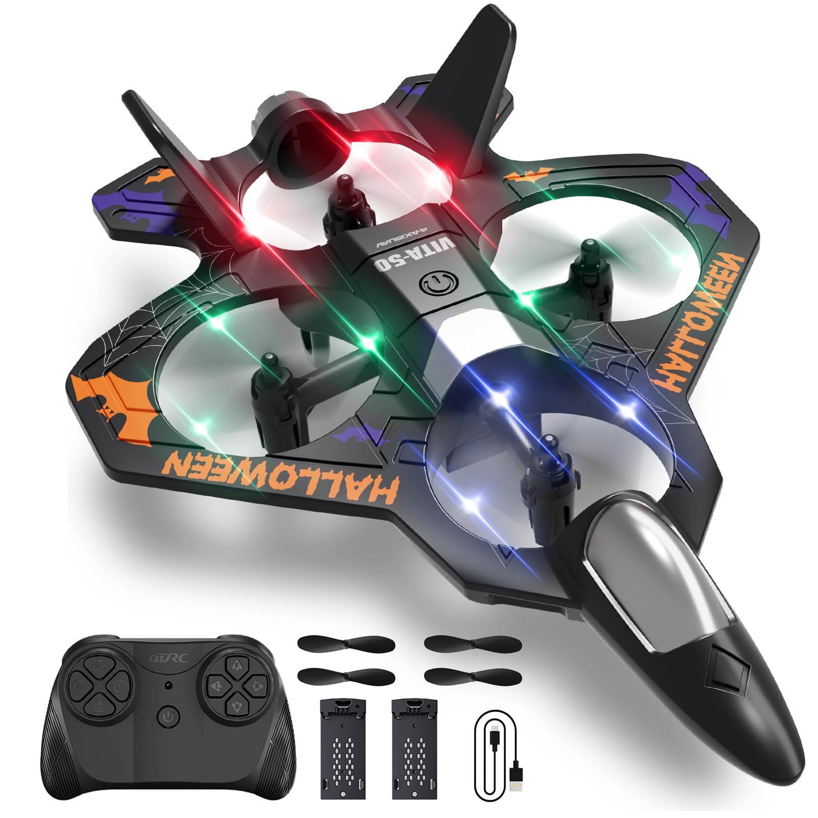 4DRC RC Planes Remote Control Airplanes for Kids,Halloween,2Batteries | Remote Control Pl…