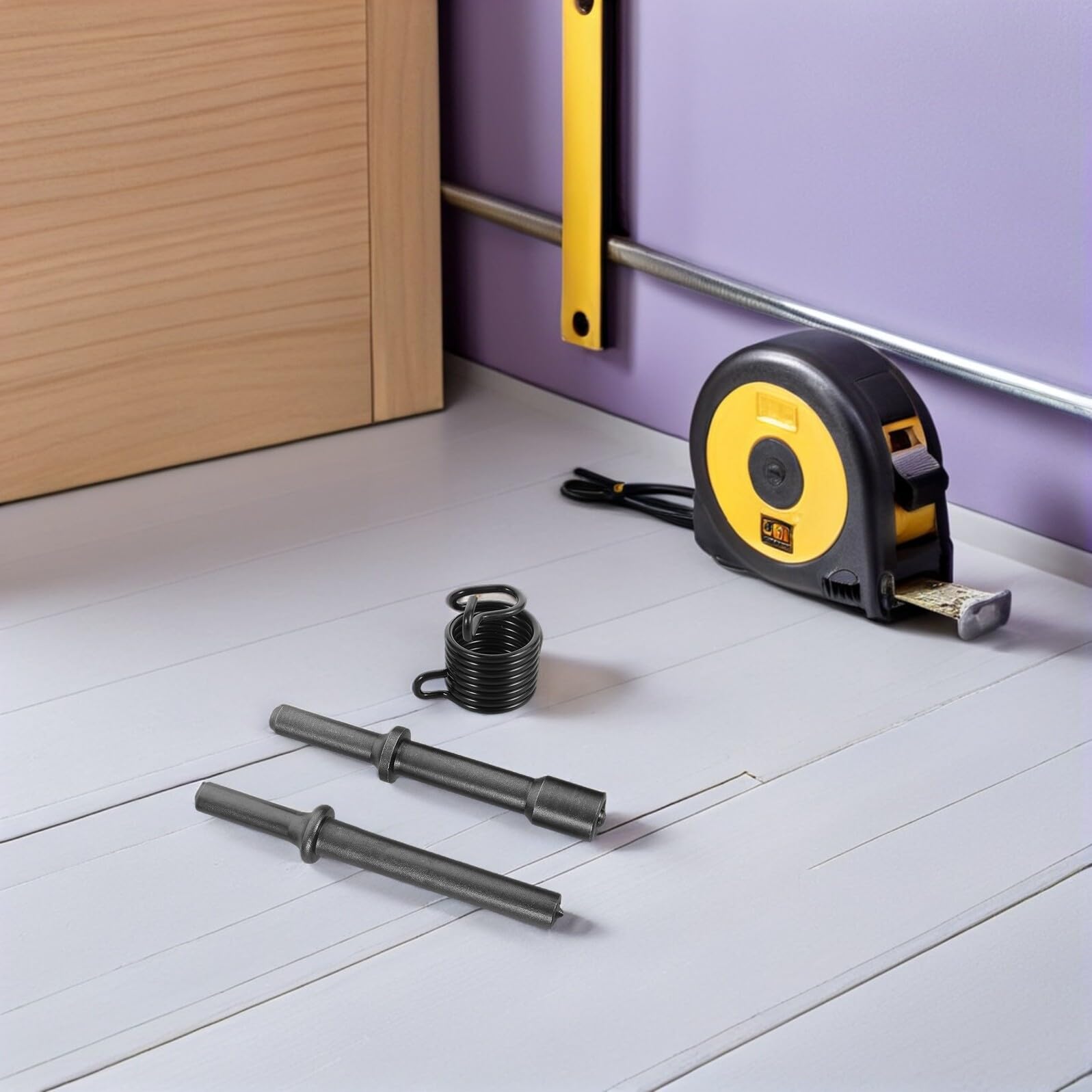 Alipis Set Utensili per Martello Pneumatico con Punte Scalpello e Molle Antivibrazione Kit 7 Pezzi per Rivetti Semi-Cavi e Solidi Accessori Resistenti per Lavori di Levigatura e