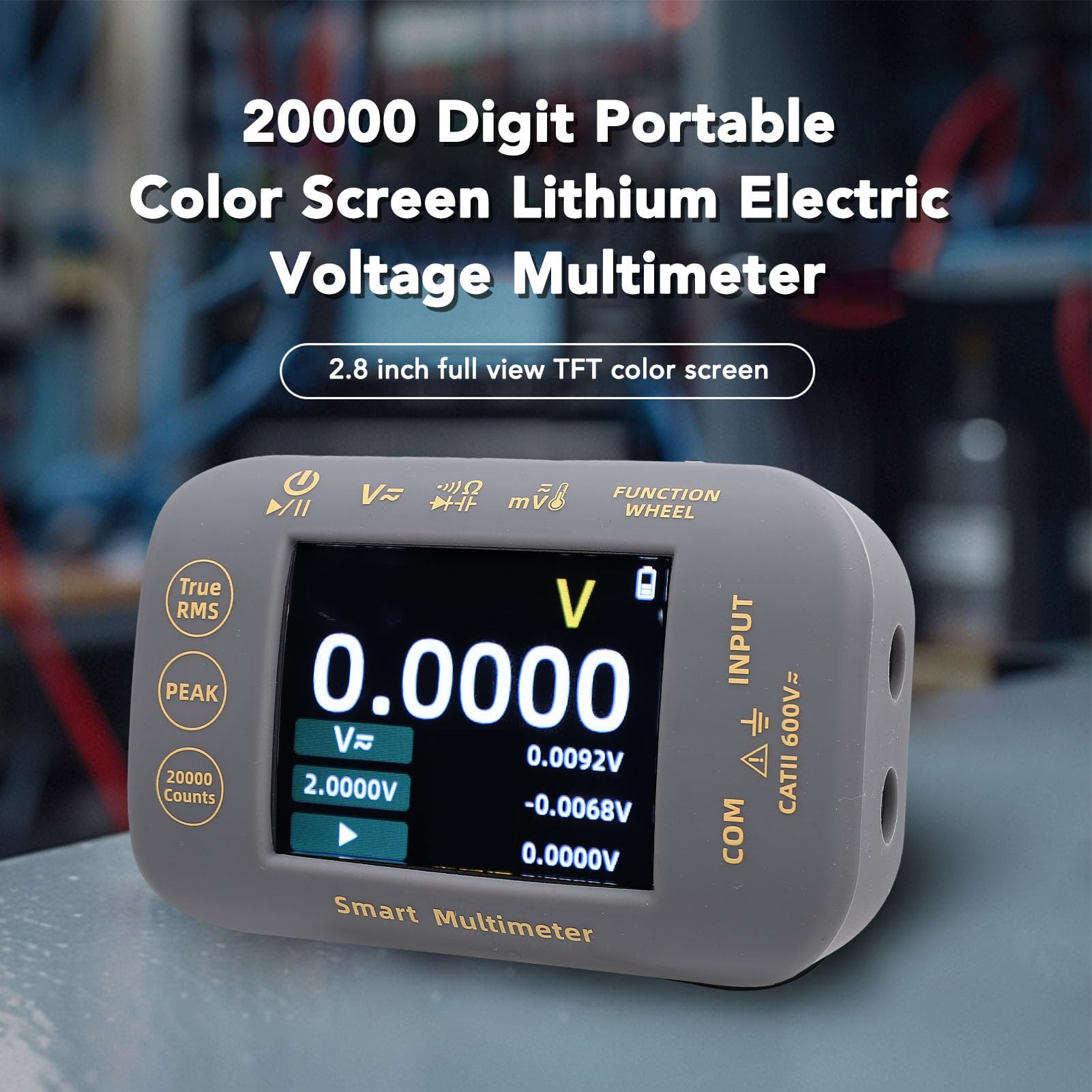 High Digital Multimeter True RMS Rechargeable Photovoltaic Tester 2.8 Inch Color LCD Screen
