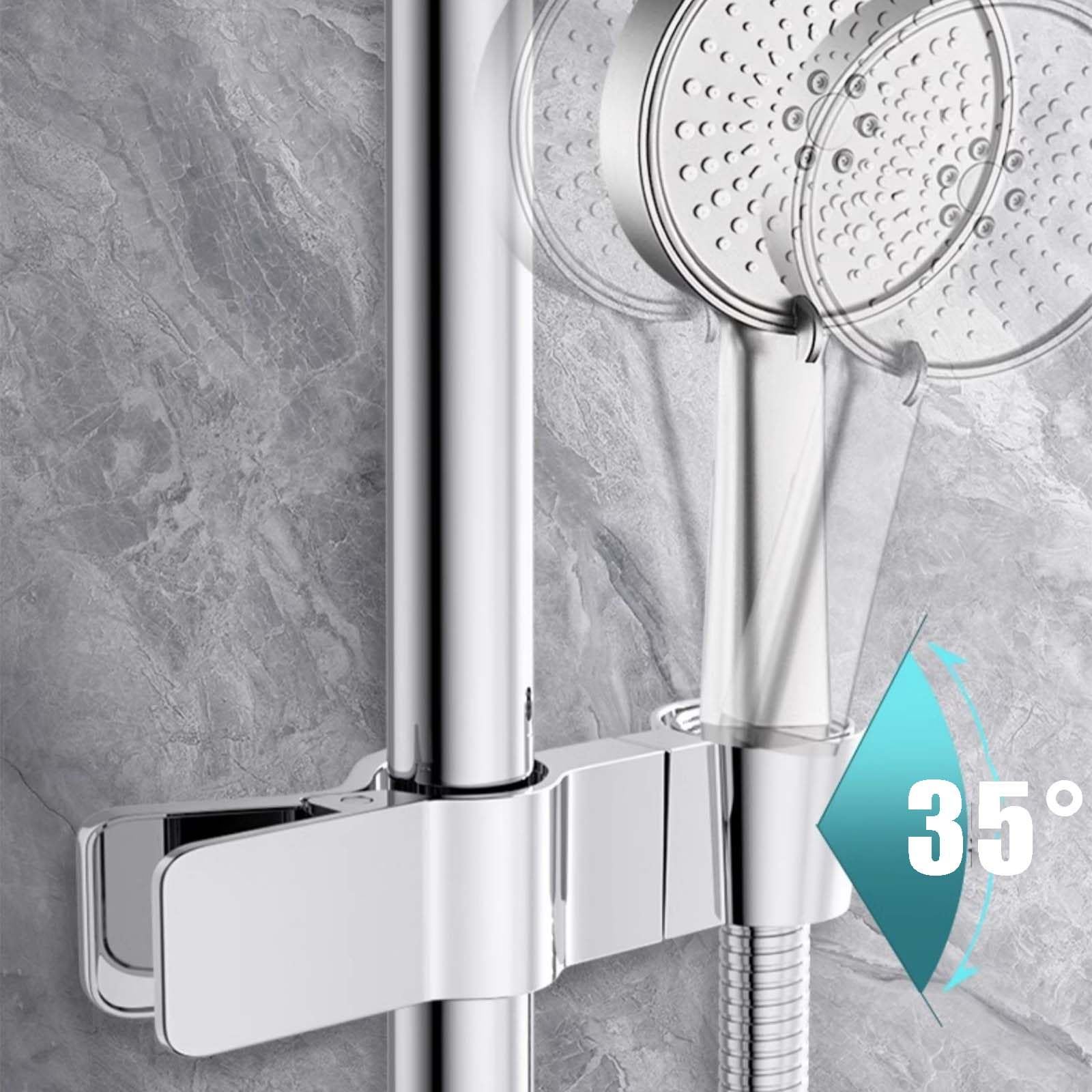 Soporte de Ducha, For Varillas de elevación Mango Ducha Altura Ajustable 35(Black)