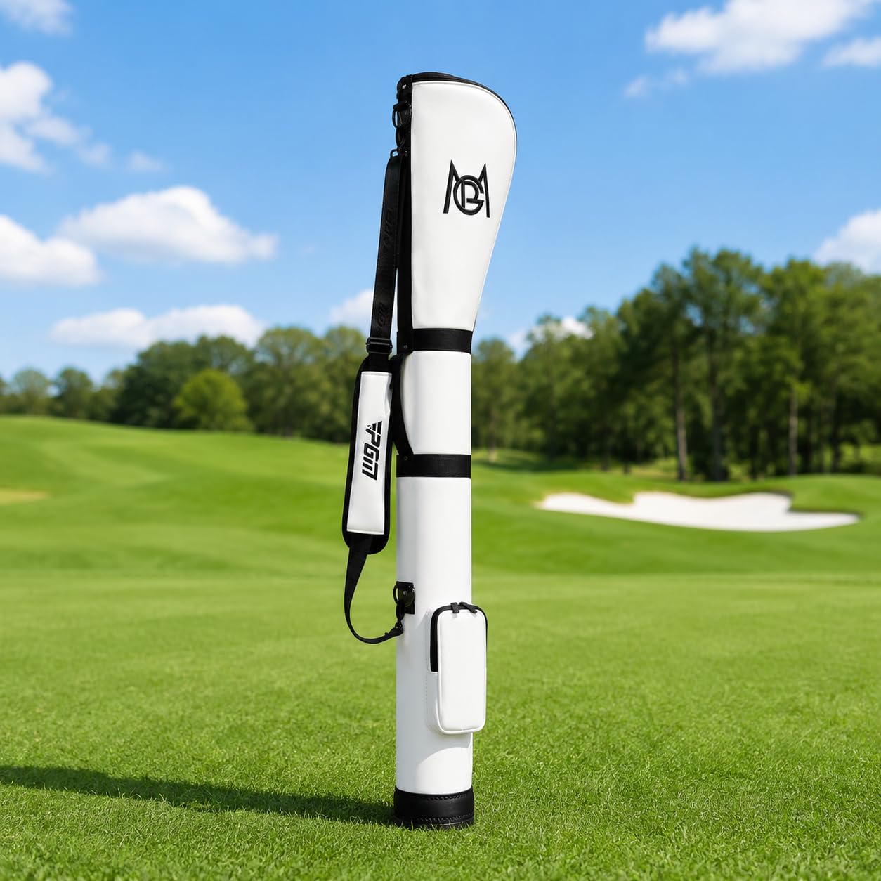 Damen Golf Tasche mit Hauptfach Reißverschluss Schultergurt Tragegriff Seitenfach Und Verstärktem Boden aus Synthetischem für Sport Outdoor-aktivitäten Urlaub