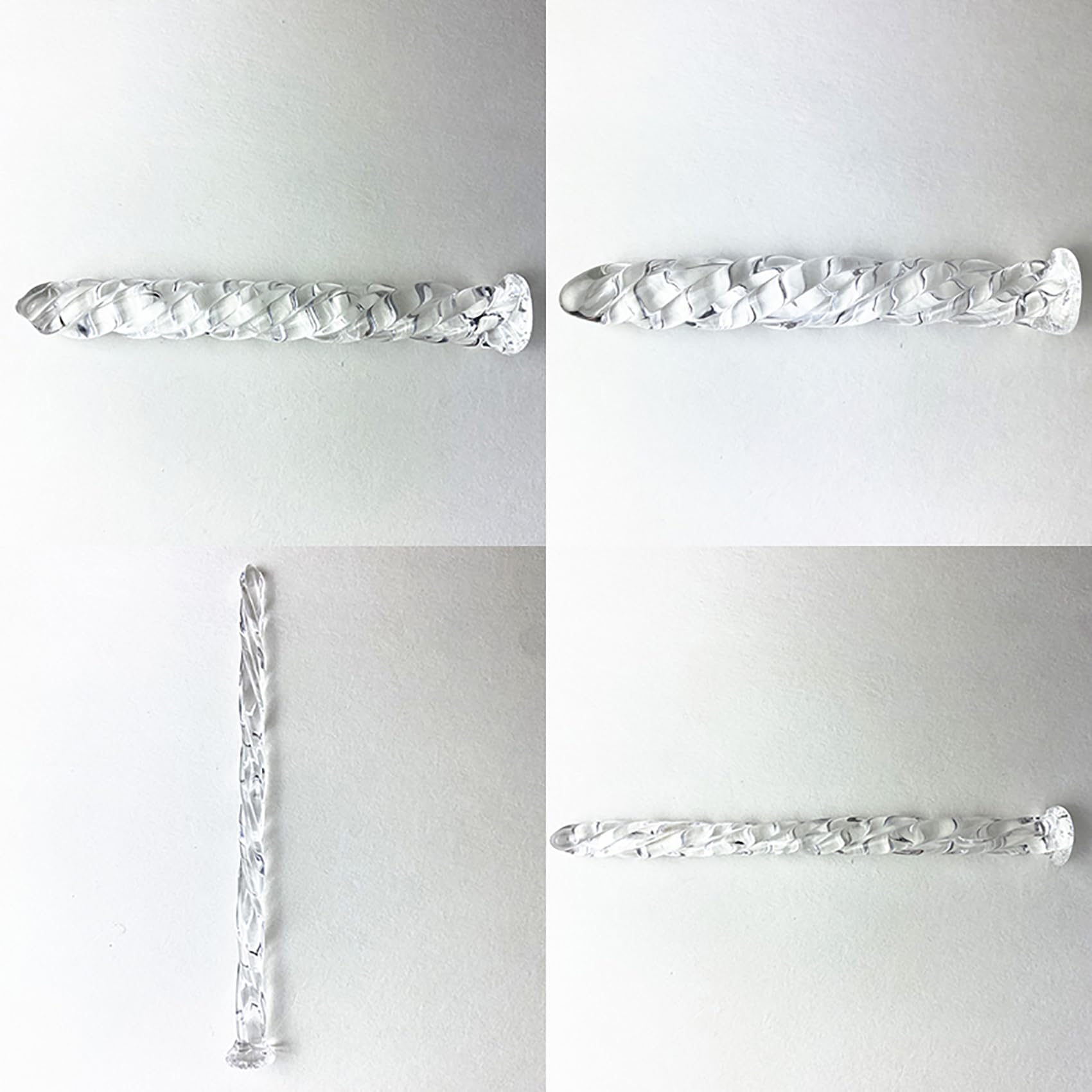 10Cm Lang Glas Gewinde Harnröhren Dilatatoren Glattes Kristall Glas Penis Plug Stab Dilator Urethral Katheter Sounding Harnröhren Stimulation Masturbation Sexspielzeug Für Männer,Clear,Set