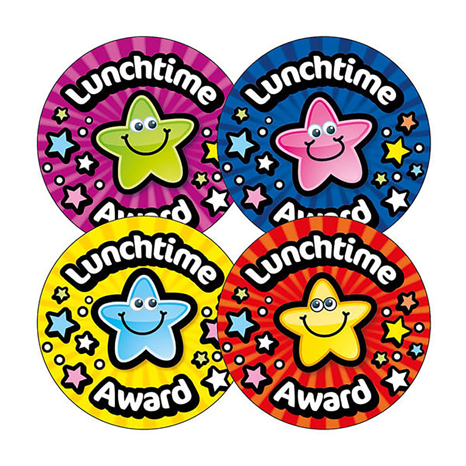 400 Lunchtime Award Star Childrens Pupils School Teachers Reward Stickers 32mm Brainwaves Primary Teaching Services