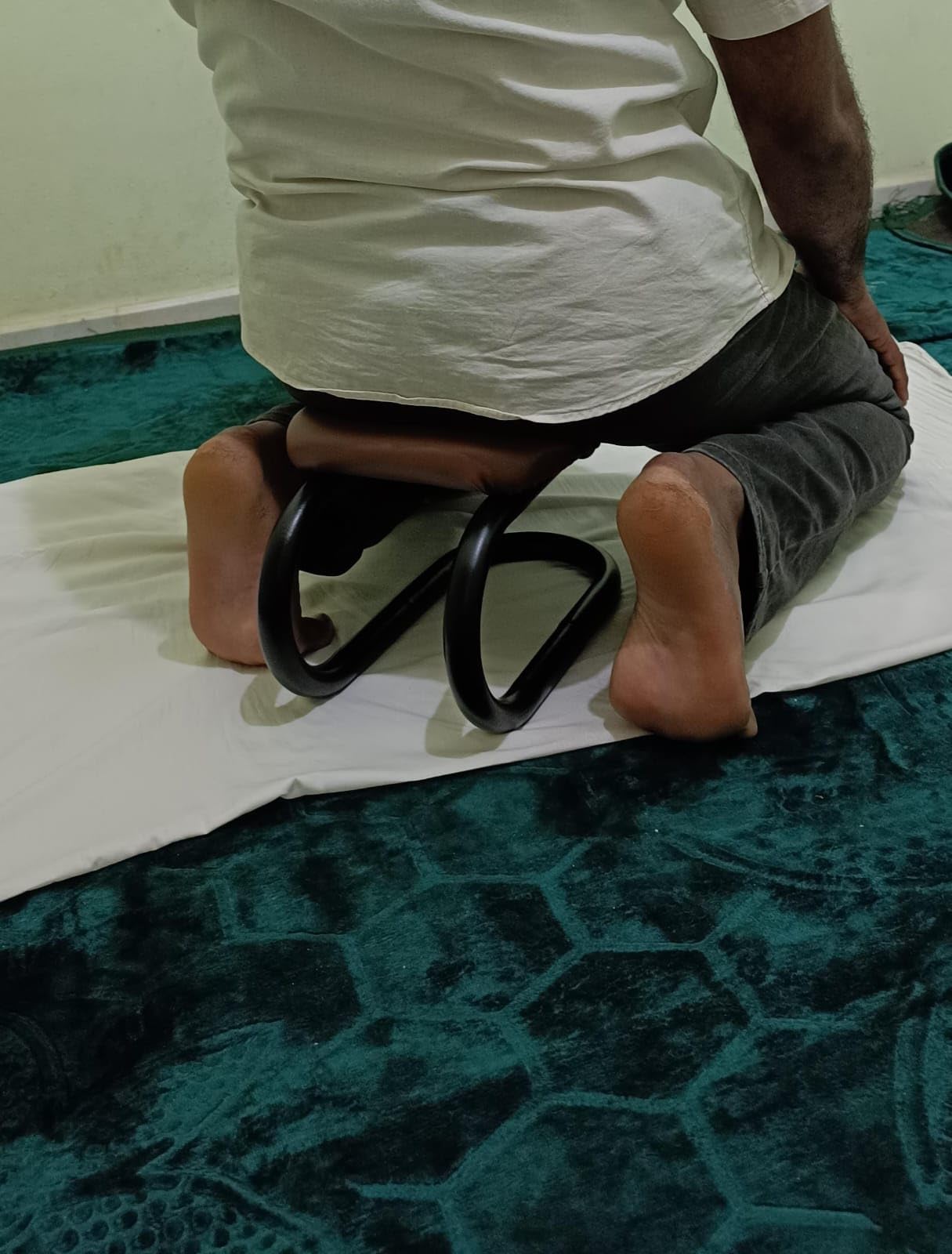 3-in-1 Multi-Purpose Prayer Chair for Namaz, Yoga, Meditation, Support Stool with Anti-Slip Base, Brown 23cm 3