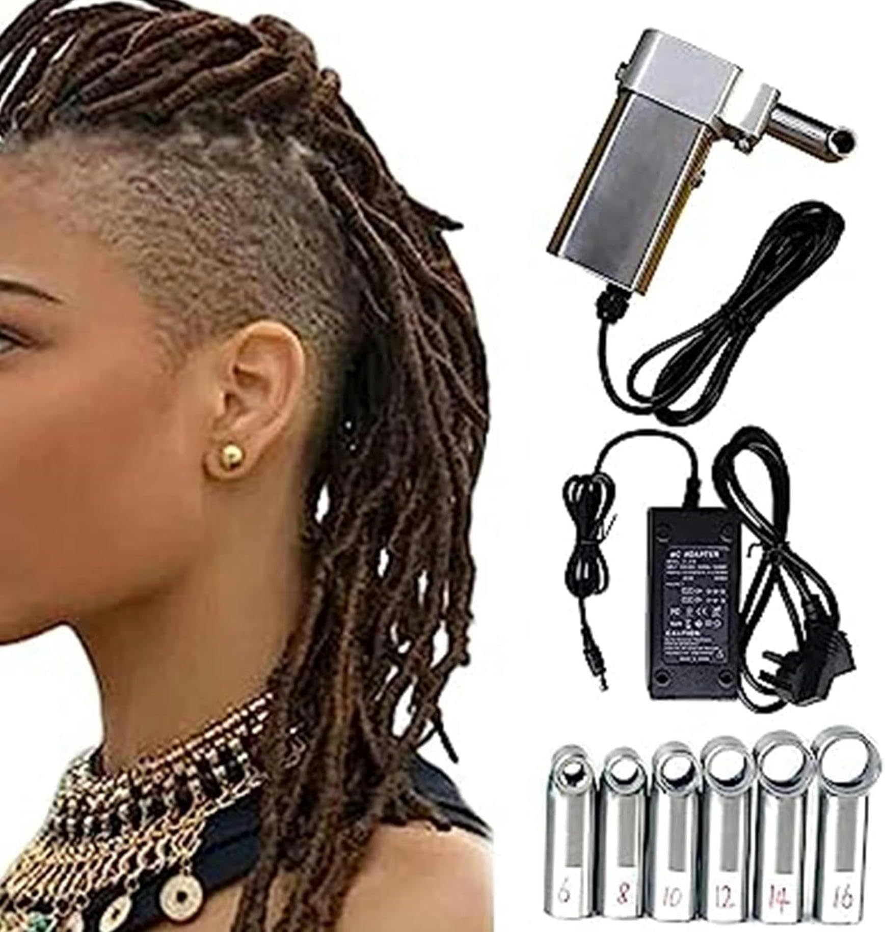 Dreadlockmachine portable à 20 broches pour fixer les mèches synthétiques et les cheveux humains