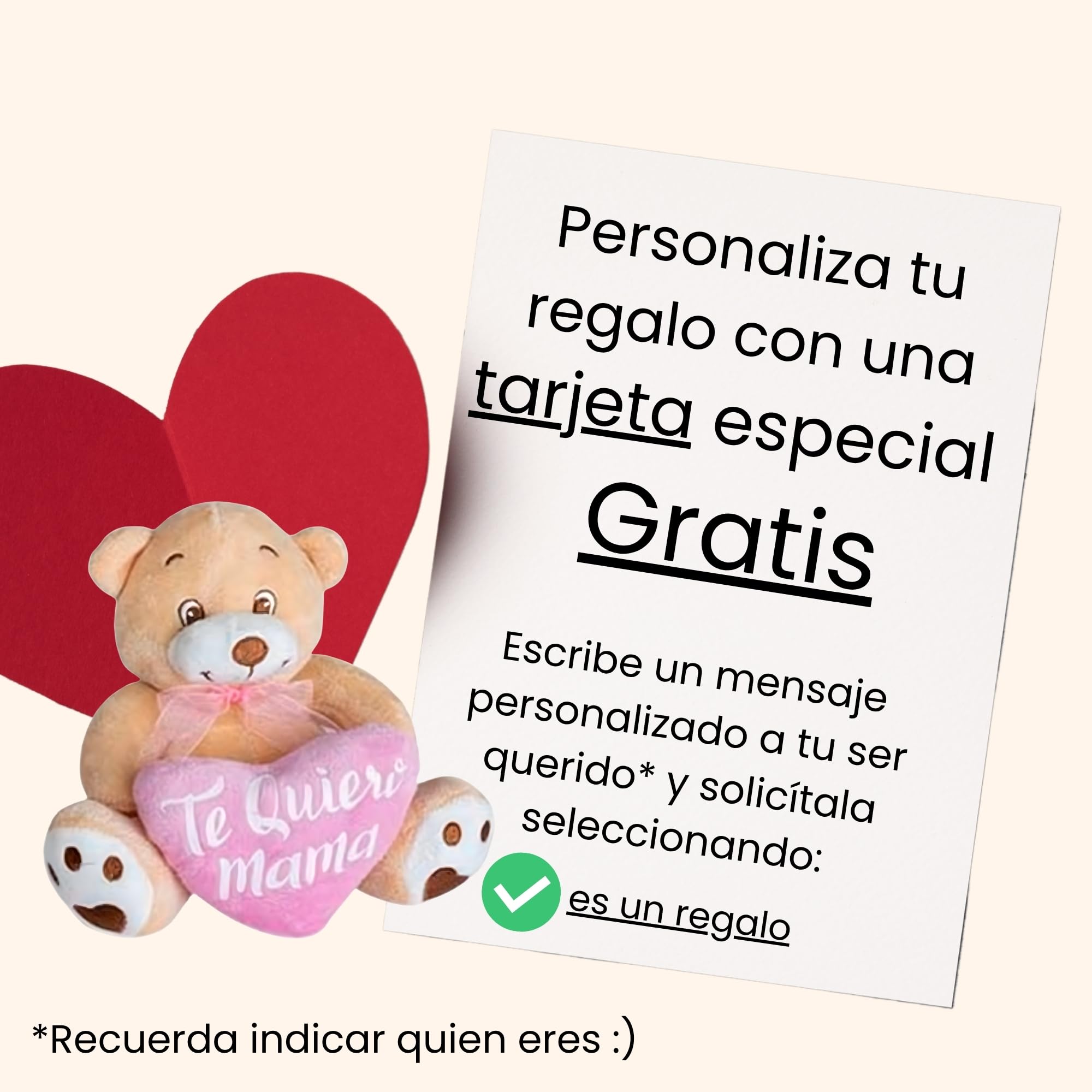 Pack Regalos Originales para Dia de la Madre | Cesta Dia de la madre con Bandeja Bombones Caja Roja + Rosa + Peluche + Frasco de Chuches dia de la Madre | Regalo para Mamá con Bombones