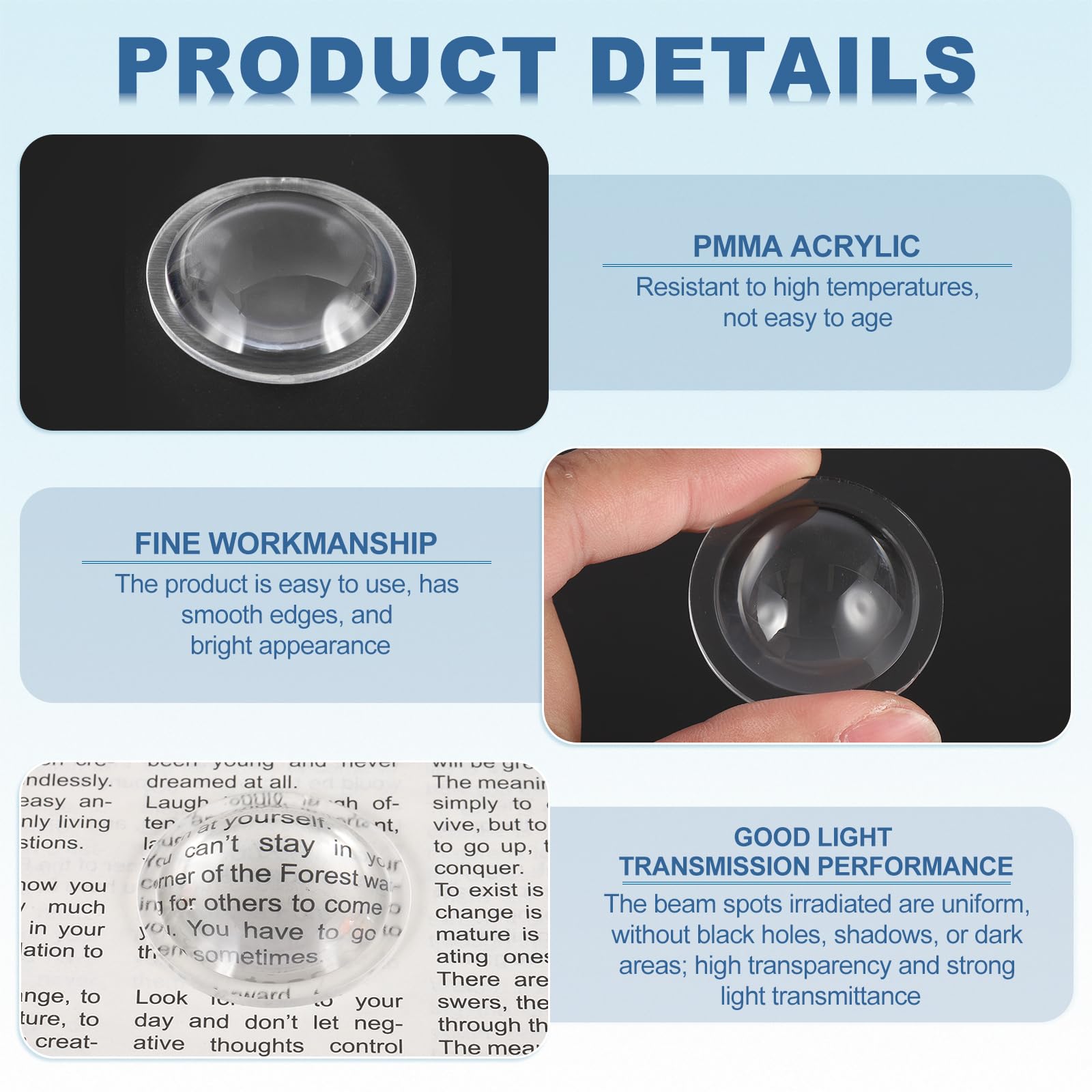 PATIKIL Diameter 38mm Flat Convex Lens - Image 3