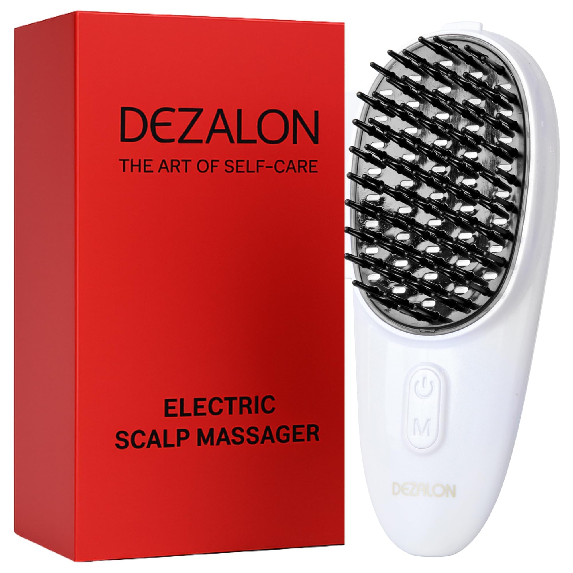 Electric Scalp Massager Brush, Vibrating, Detachable Heads