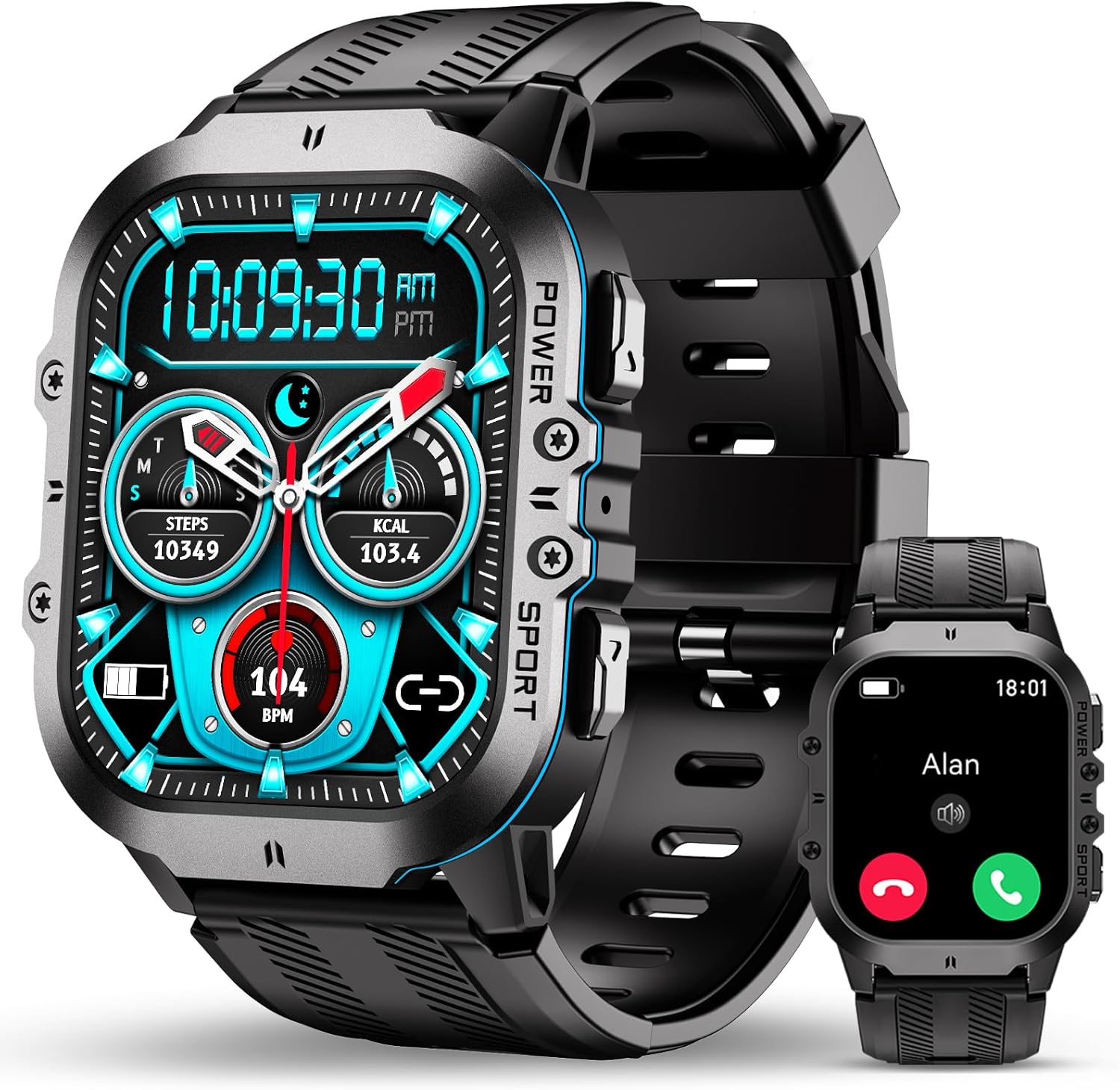 OUKITEL Military Smart Watch for Men, Answer/Make Calls SmartWatch for Android iOS,1.96″ Outdoor Spo… OUKITEL Military Smart Watch for Men, Answer/Make Calls SmartWatch for Android iOS,1.96″ Outdoor Spo…