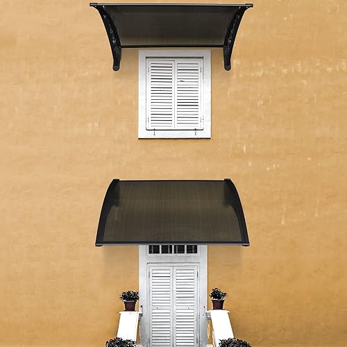 Miniatura 2 de Yescom - Toldo para ventana de puerta de patio o patio, protección contra la lluvia y la nieve, de policarbonato