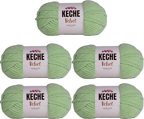 Vista 68 de Hilo de terciopelo Keche para crochet, suave chenilla voluminosa para bebé, manta Amigurumi, 100 gr (121 m) - Turquesa