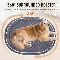 BOCHAO Ortopédikus Kutyaágy Memóriahabos Tojás Forma Szürke XL 106x80cm - XL -L 106xB 80xH 19cm, gray 4