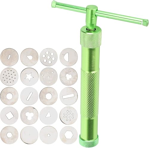 SYH&AQYE Extrusora de arcilla de acero inoxidable, extrusora de pasta de azúcar, juego de herramientas de decoración de fondant, extrusora de alta