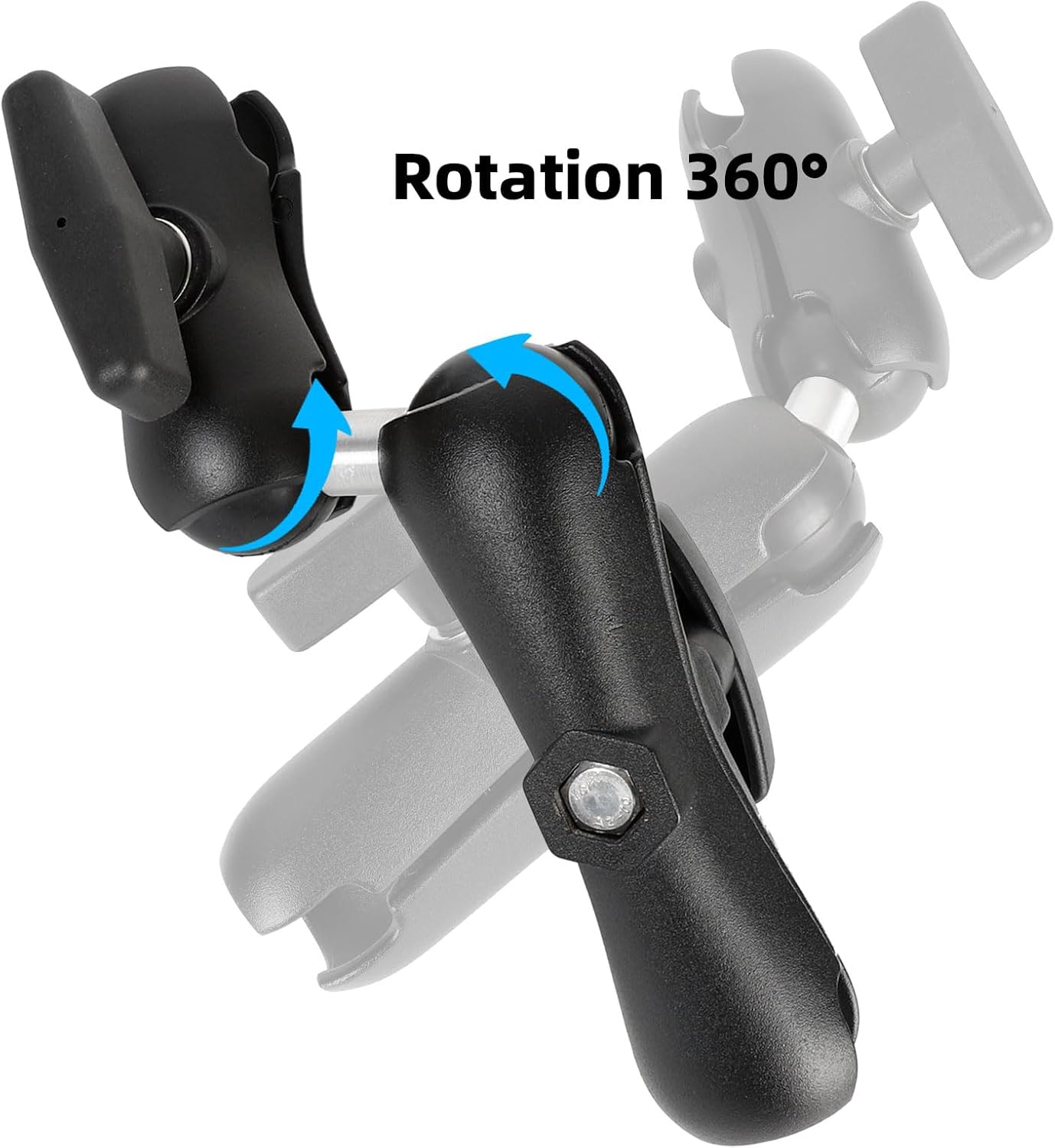 xik 1.5" Dual Socket Arm for RAM C Mount | Double Ball Design with 360° Rotation | Compatible with 1.5" Industry Standard | Fits Car, Truck, Boat, Kayak (10.3in Length (1.5" Ball System))
