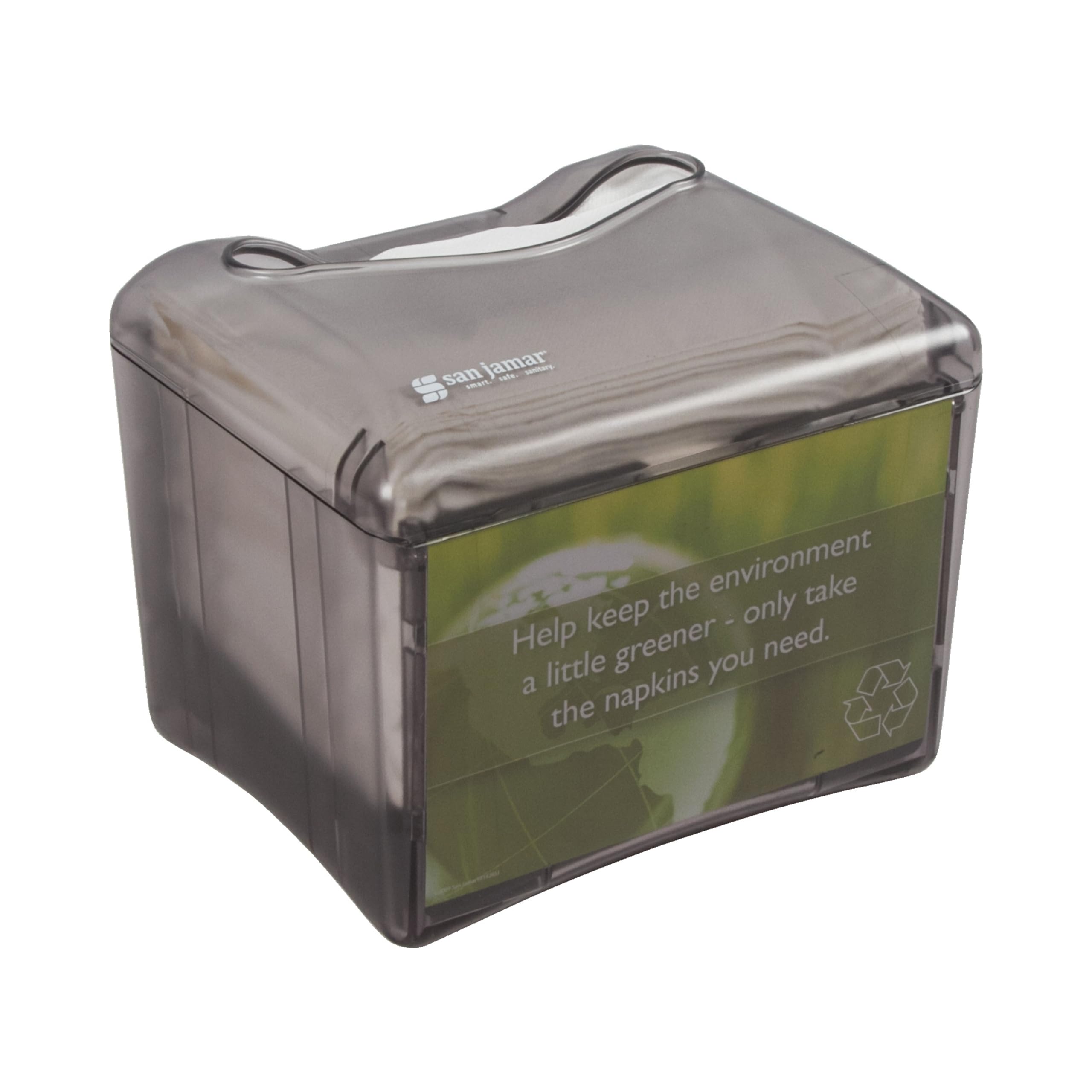 San Jamar h4005tbk mesa servilleta dispensador, Fullfold Control Face, perla negra, 200 + capacidad, 159 mm H x 190 mm W x 156 mm D (caso de 4) (Pack de 4)