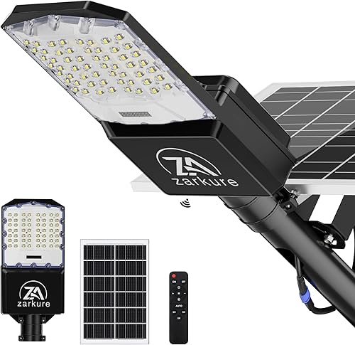 Luces solares de calle de 9500 W al aire libre, 40000 mAh IP67 impermeable luces de inundación de seguridad solar 7000K 450000LM cuentas LED